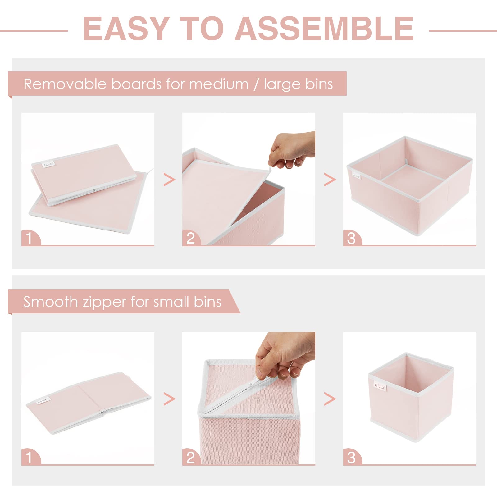 Drawer Organizer Clothes, 8 Pack Underwear Drawer Organizer, Foldable Cloth Storage Box Closet Dresser Drawer Divider Organizer