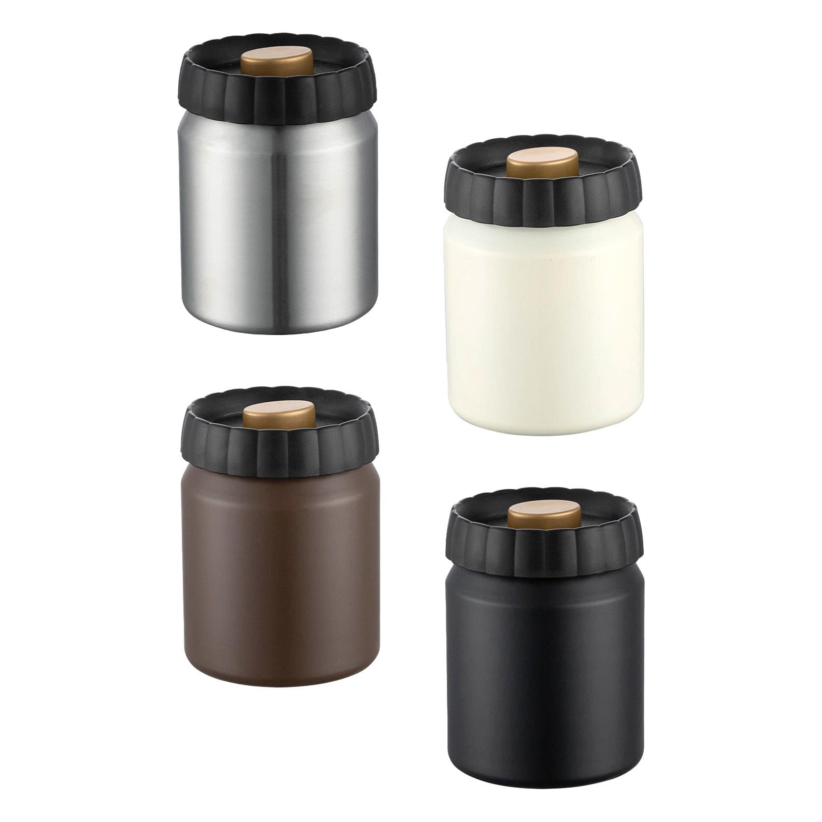 Merishopp Airtight Food Storage Container Home Sealed Container Vacuum Coffee Canister Silver