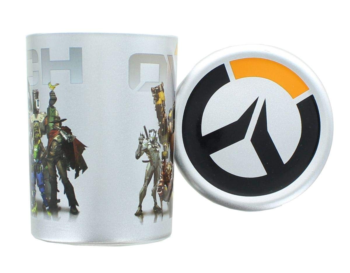Just Funky Blizzard Official Overwatch Universe Steel Stash Jar, 3Oz (Airtight, Scent-Proof, Shatter-Resistant Herb Container)