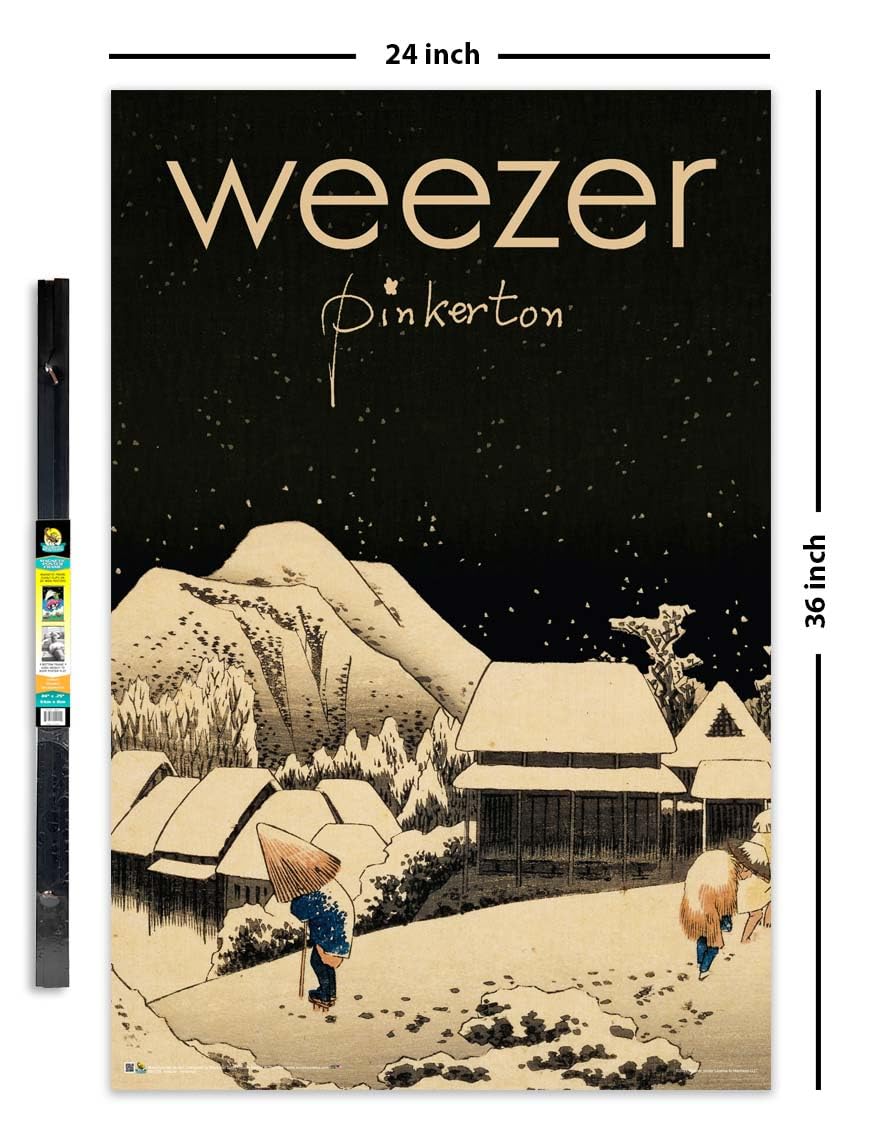 Weezer Pinkerton Band Poster - Officially Licensed - 24'' X 36'' With Poster Hanger Black Color