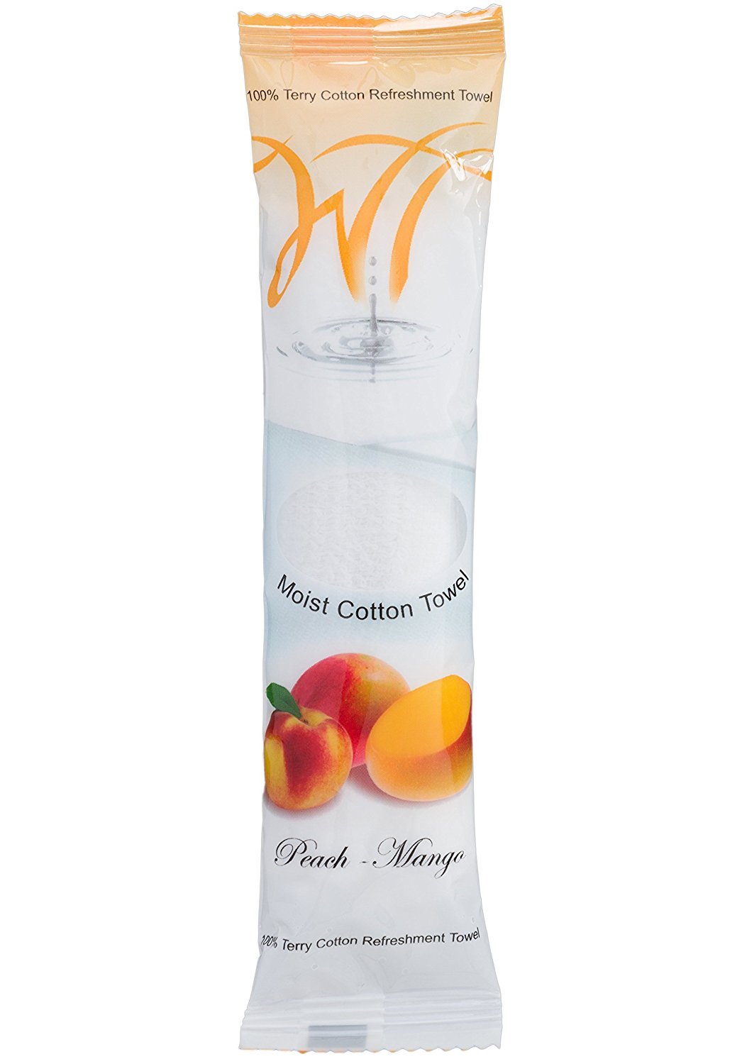 White Towel Services 8'' X 8'' Inch Moist Cotton Towel Individually Wrapped - Lavender And Peach-Mango (Case Of 100) *