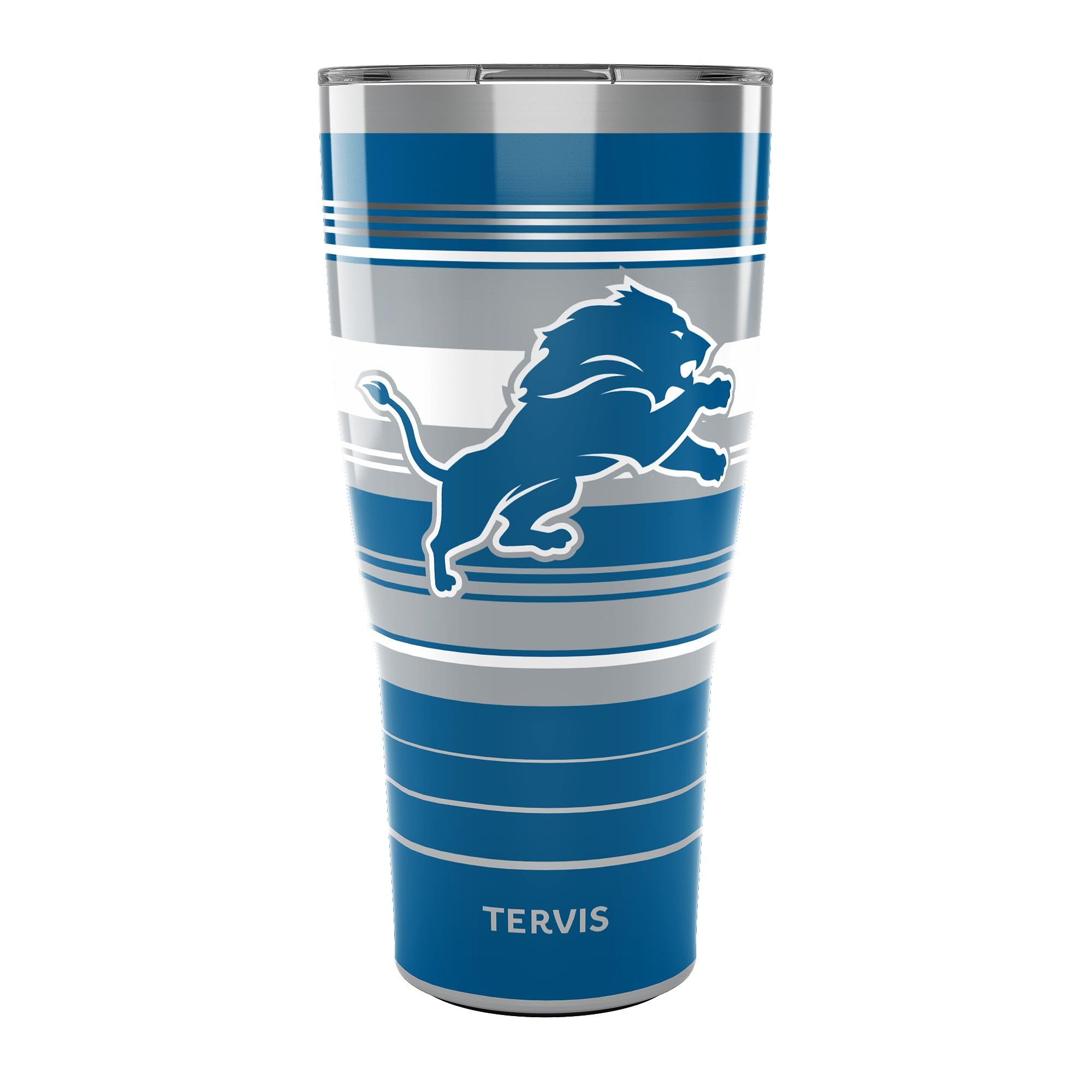 Tervis Traveler NFL Detroit Lions  Hype Stripes Triple Insulated Tumbler Travel Cup Keeps Drinks Cold & Hot, 30oz, Stainless St