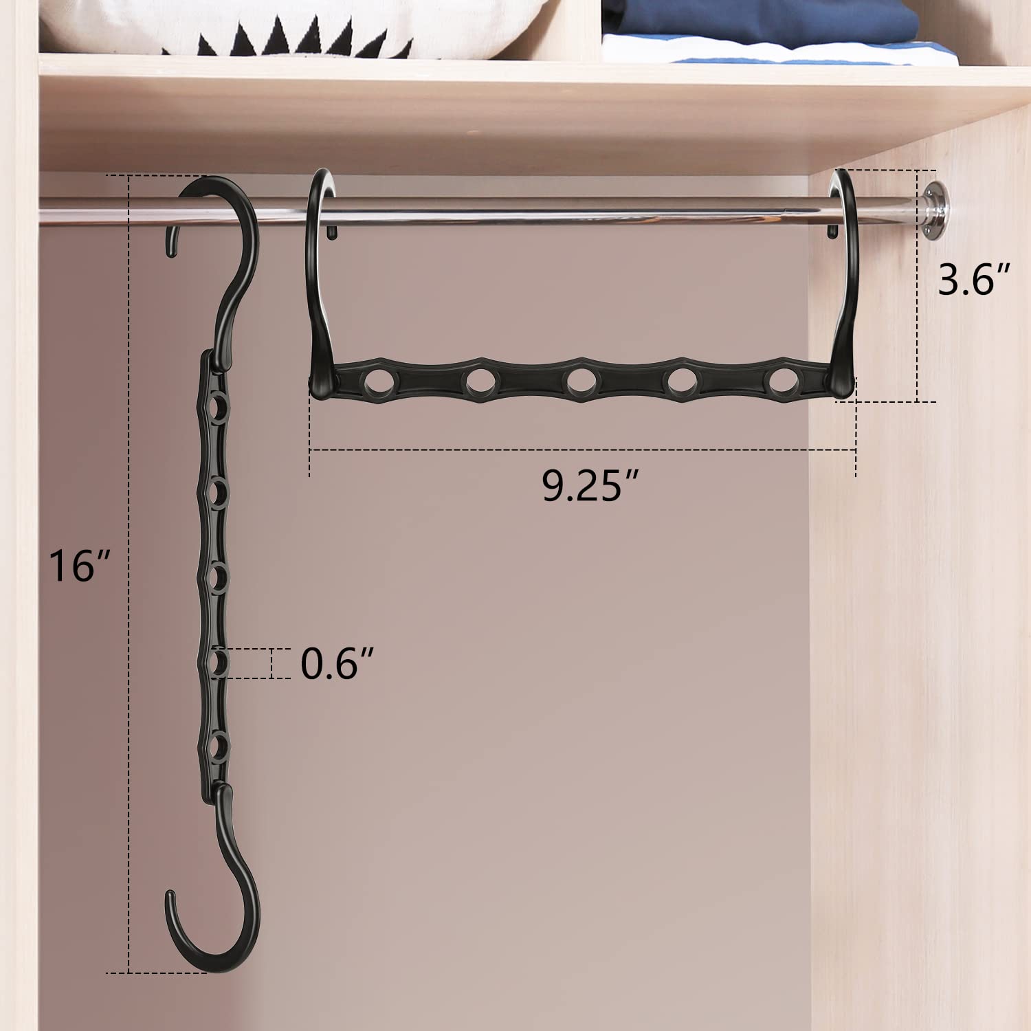 AMKUFO 12 Pack-Closet-Organizers-and-Storage  Hangers-Space-Saving-for-Closet-Organization  Clothes-Hanger-Organizer-Space-Saver-for-College-Dorm-Room-Essentials  Small-Closet-Organizer-for-Apartment