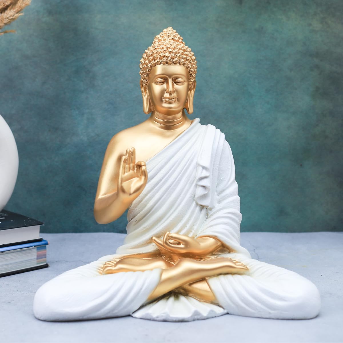 The Advitya Polymarble Meditating Buddha Idols For Home Decor/Buddh/Gautam Buddha Statue Lord Figurine/Murti Religious Gift Item