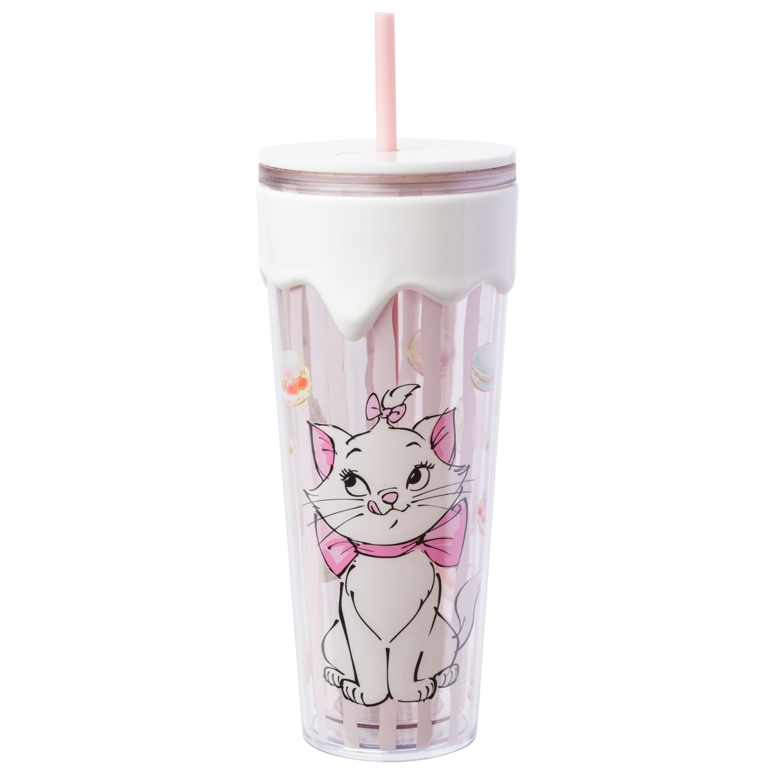 Silver Buffalo Disney Aristocats Featuring Marie Sweet Treats 3D Sculpted Drip Tumbler, 26 Ounces