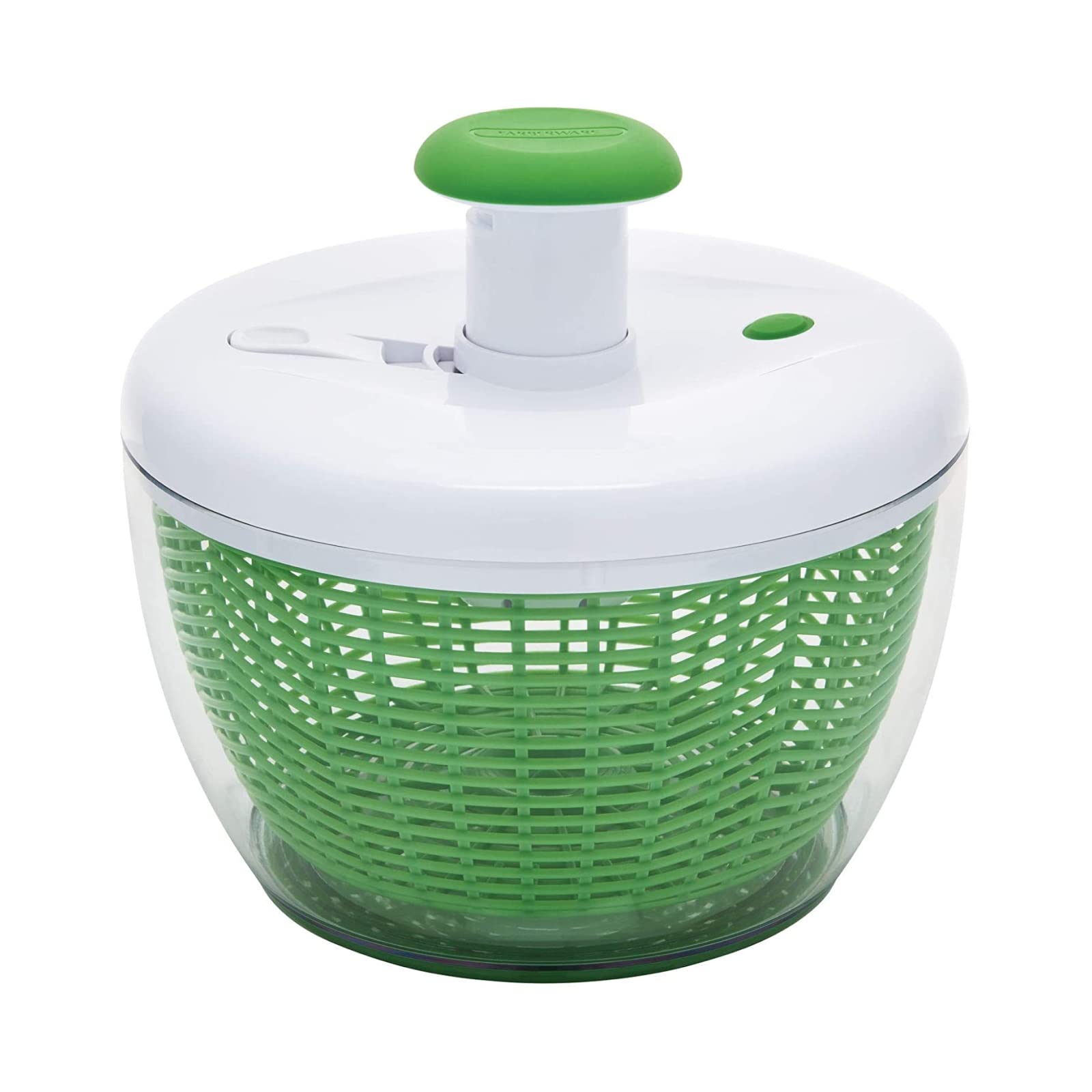 Farberware Easy To Use Pro Pump Spinner With Bowl, Colander And Built In Draining System For Fresh, Crisp, Clean Salad And Produ