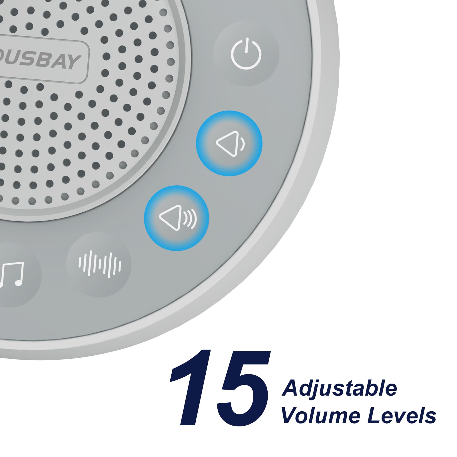 Housbay Glows White Noise Sound Machine  31 Soothing Sounds  5W Loud Stereo Sound  Sleep Timer  Small Travel Sleep Machine & Noise Canceling for Sleeping  Relaxation-Gray
