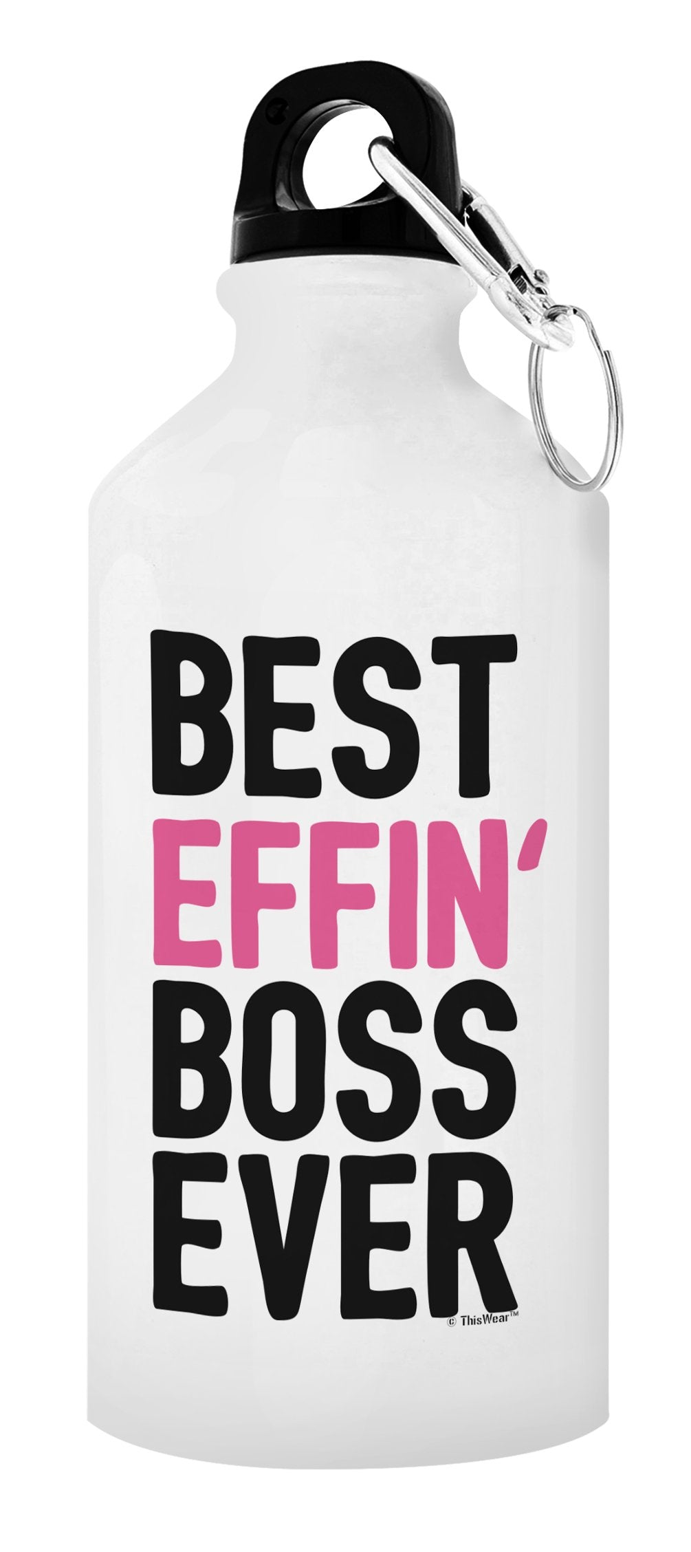 Boss Gifts For Women Best Effin' Boss Ever Boss Birthday Gifts For Women Gift Aluminum Water Bottle With Cap & Sport Top Pink
