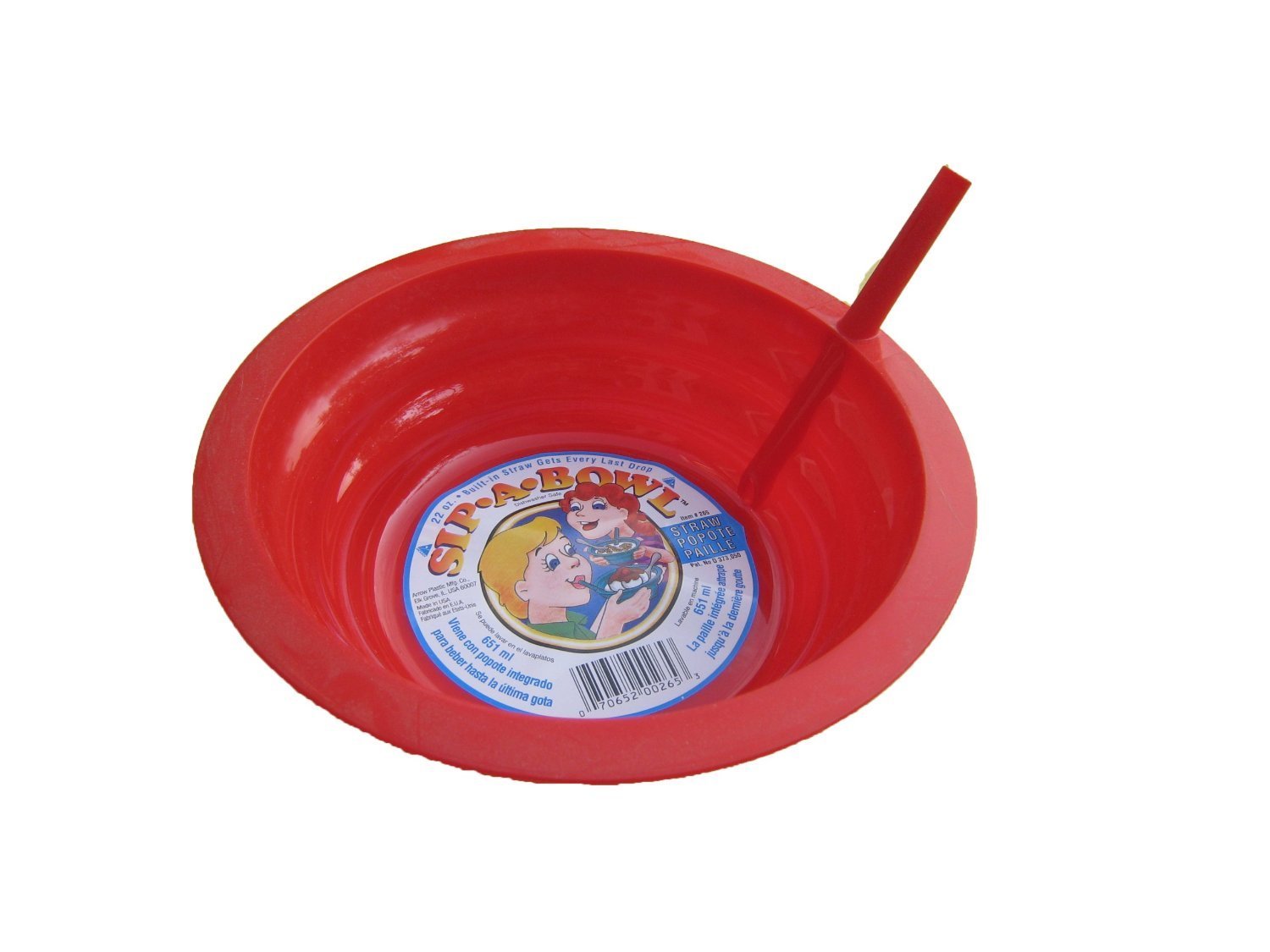 Arrow Plastic Sip-A-Bowl 22 Oz, Assorted Colors - Pack Of 4