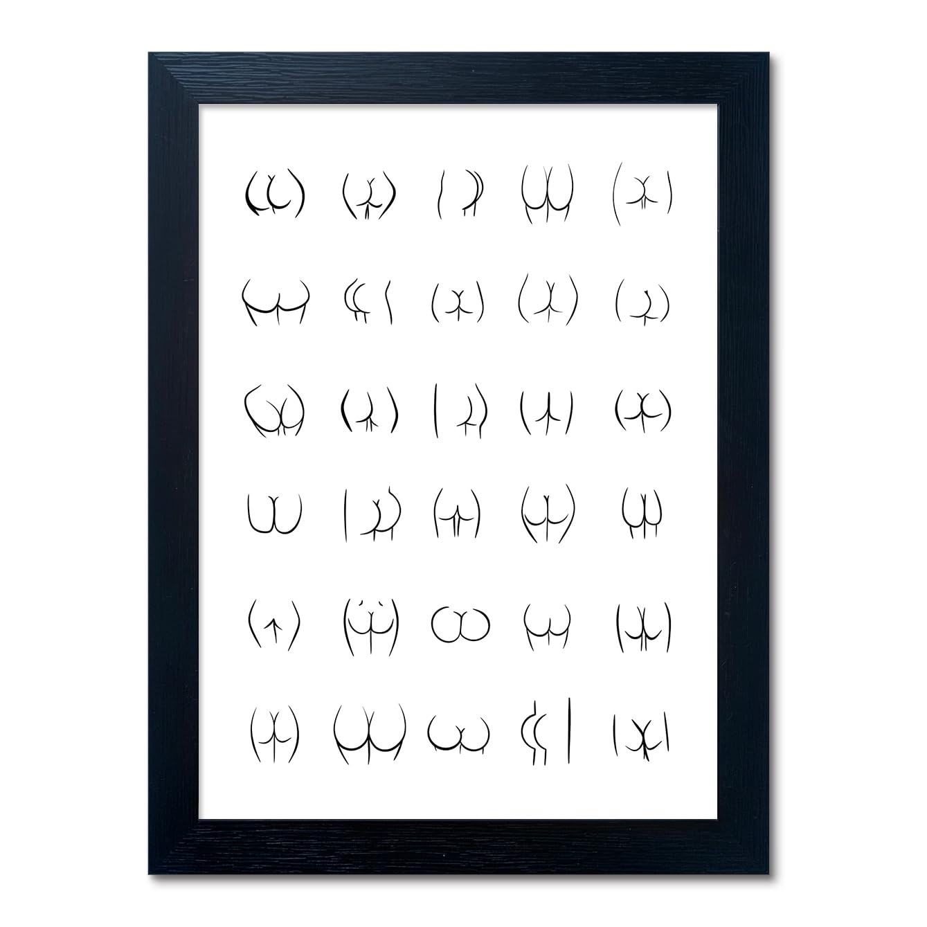 Framed Funny Bathroom Wall Art Canvas Print Bthroom Sign Picture Artwork Cute Black And White Bathroom Wall Decor