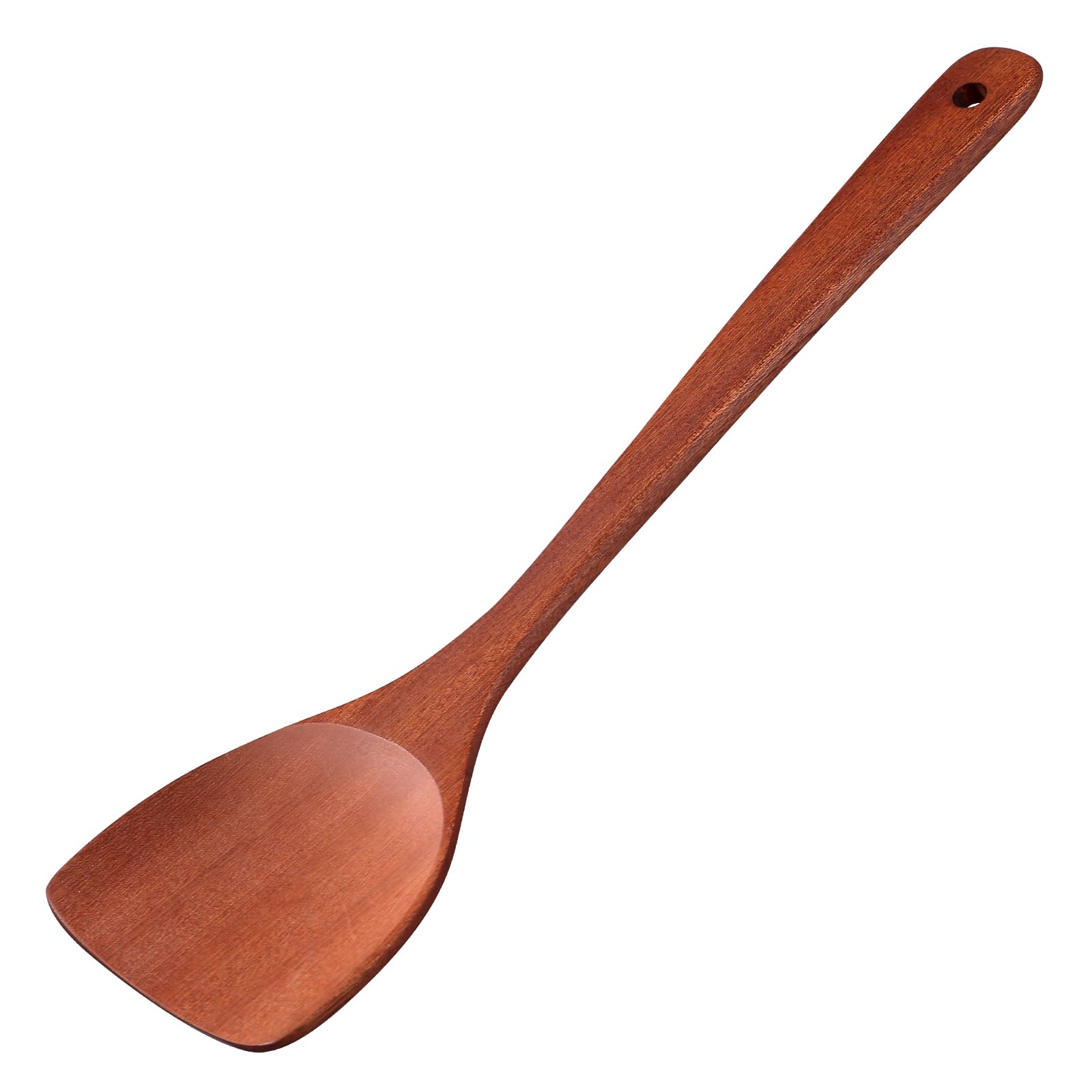 Lorisarm 14-Inch Cherry Wooden Spatula Turner Long Handle, Wood Kitchen Spatula Turner, Egg Scraper, Wood Cooking Utensil, Kitch