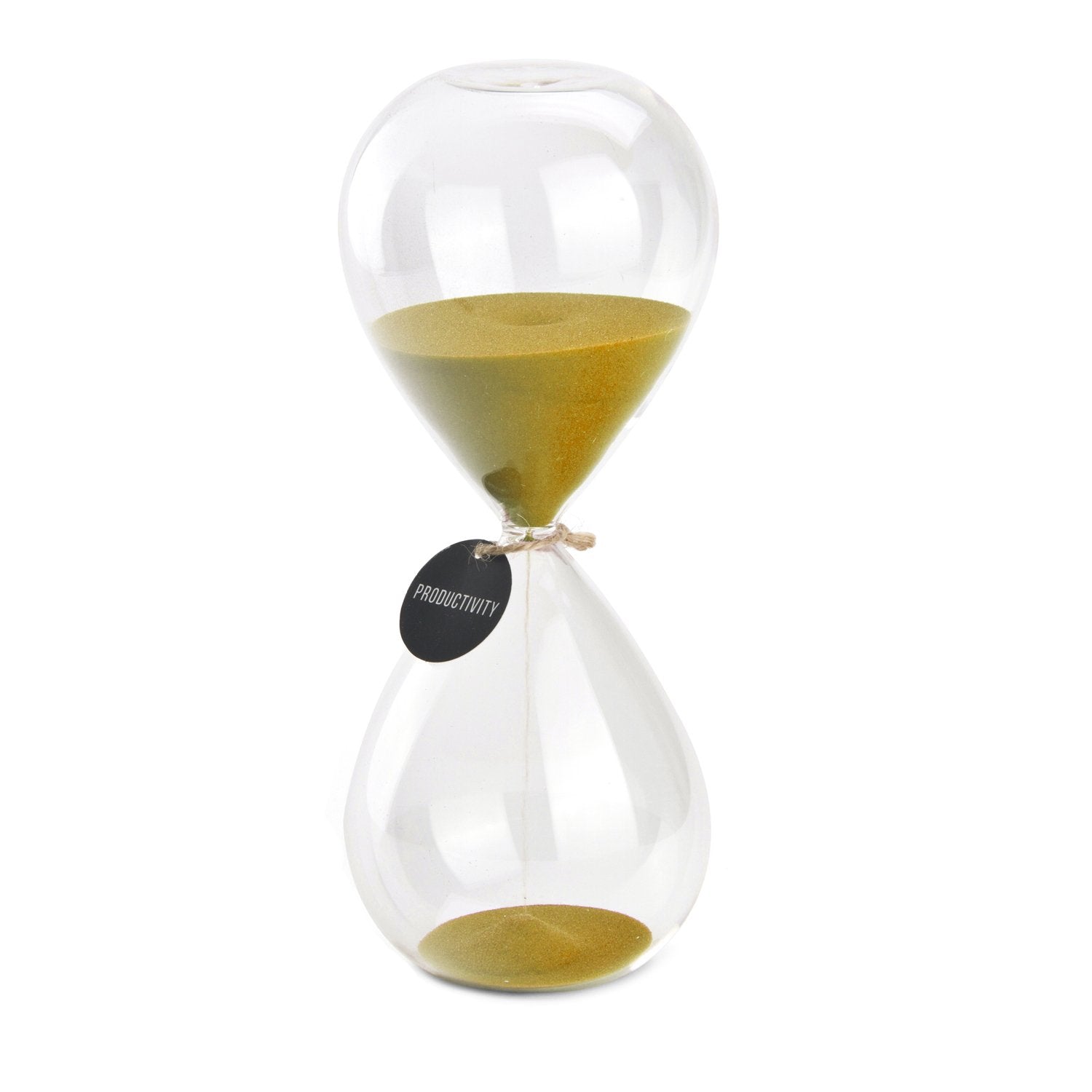 Swisselite Hourglass Sand Timers, Hourglass Sand Clock Inspired Glass For Home, Desk, Office Decor (8Inch-30Mins Gold)