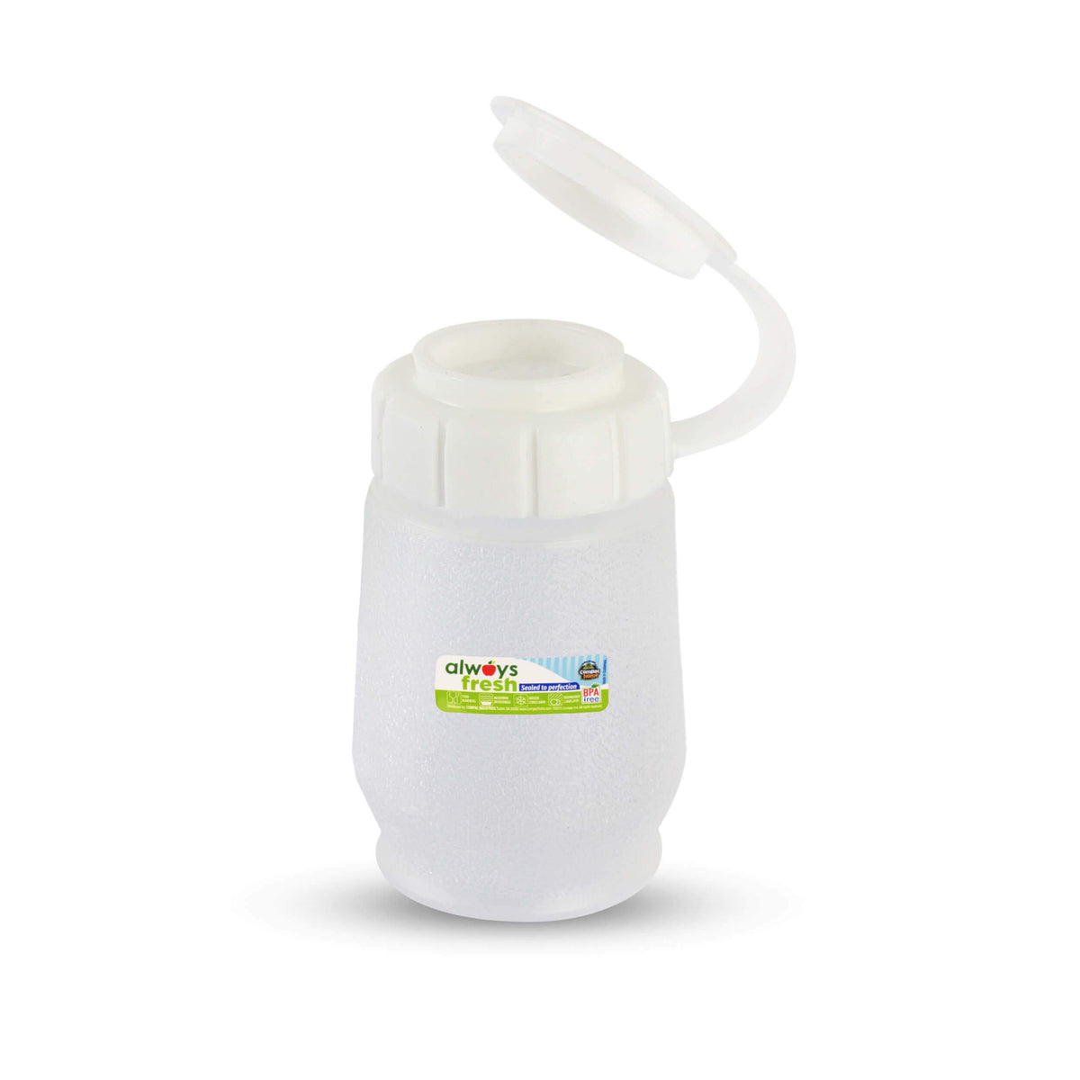 Compac Home 17127 Salt Shaker-White-Food Storage, Portion Control, Dishwasher, Microwave Safe, 3 Oz