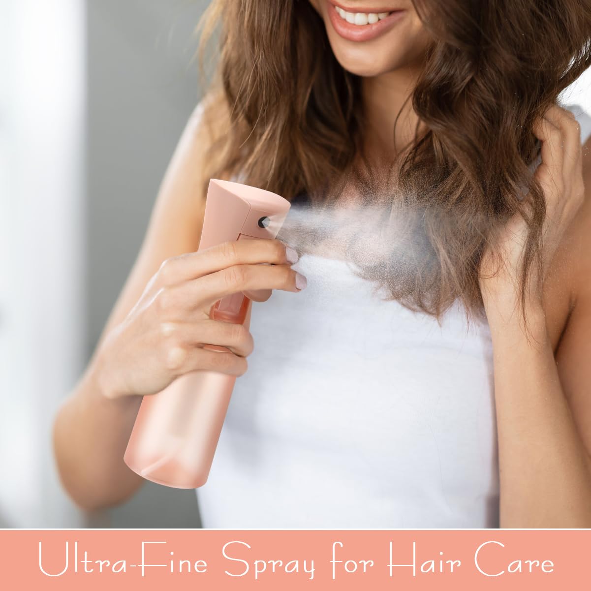 Apidgrowth Hair Spray Bottle, Fine Mist Refillable Spray Container,Ultra-Fine Continuous Spray Bottle For Skincare, Plant Care,