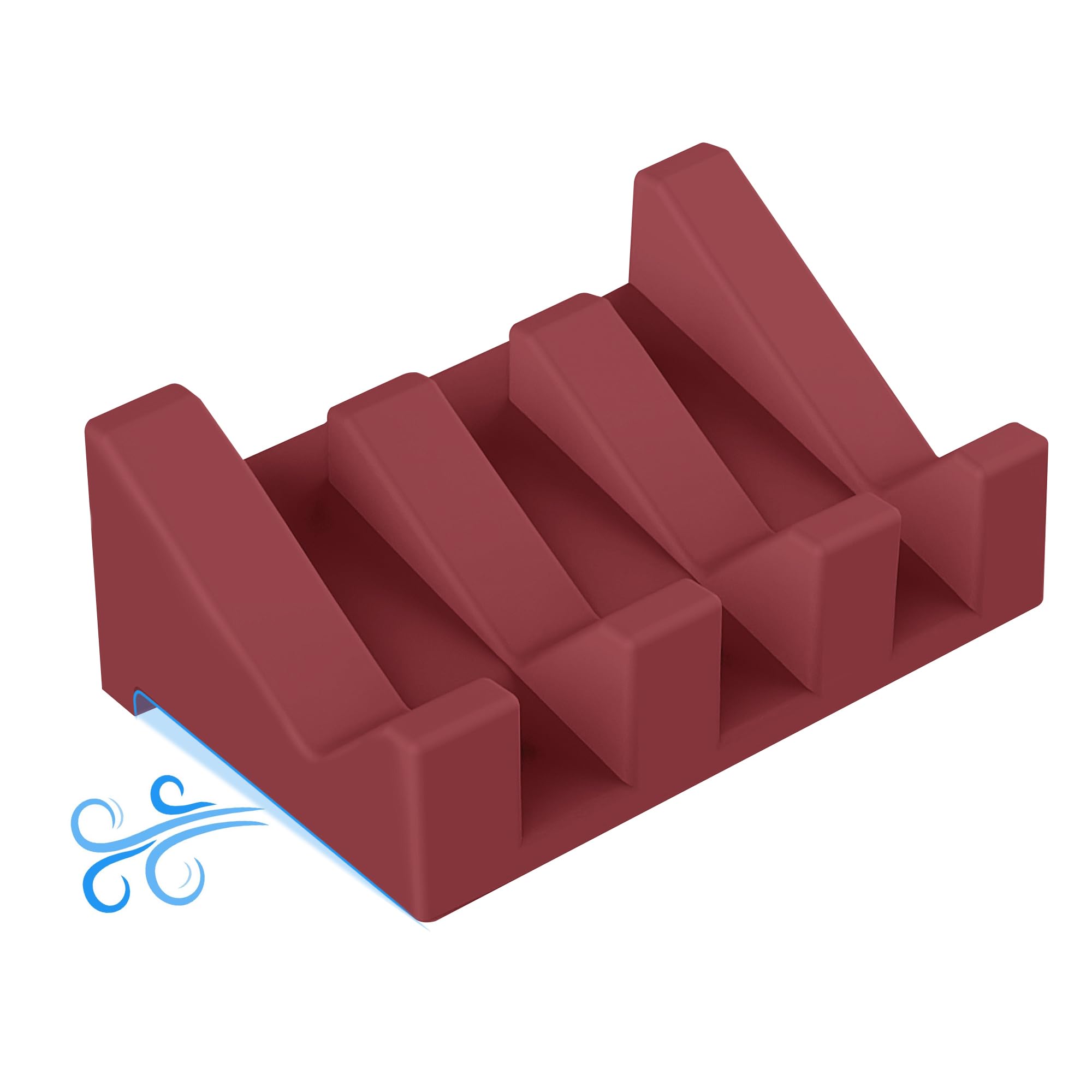 Silicone Soap Dish - Extended Self Draining Holder for Shower, Bathroom, Bathtub - 1 Pack With Drainage to Keep Bar Soap Dry and