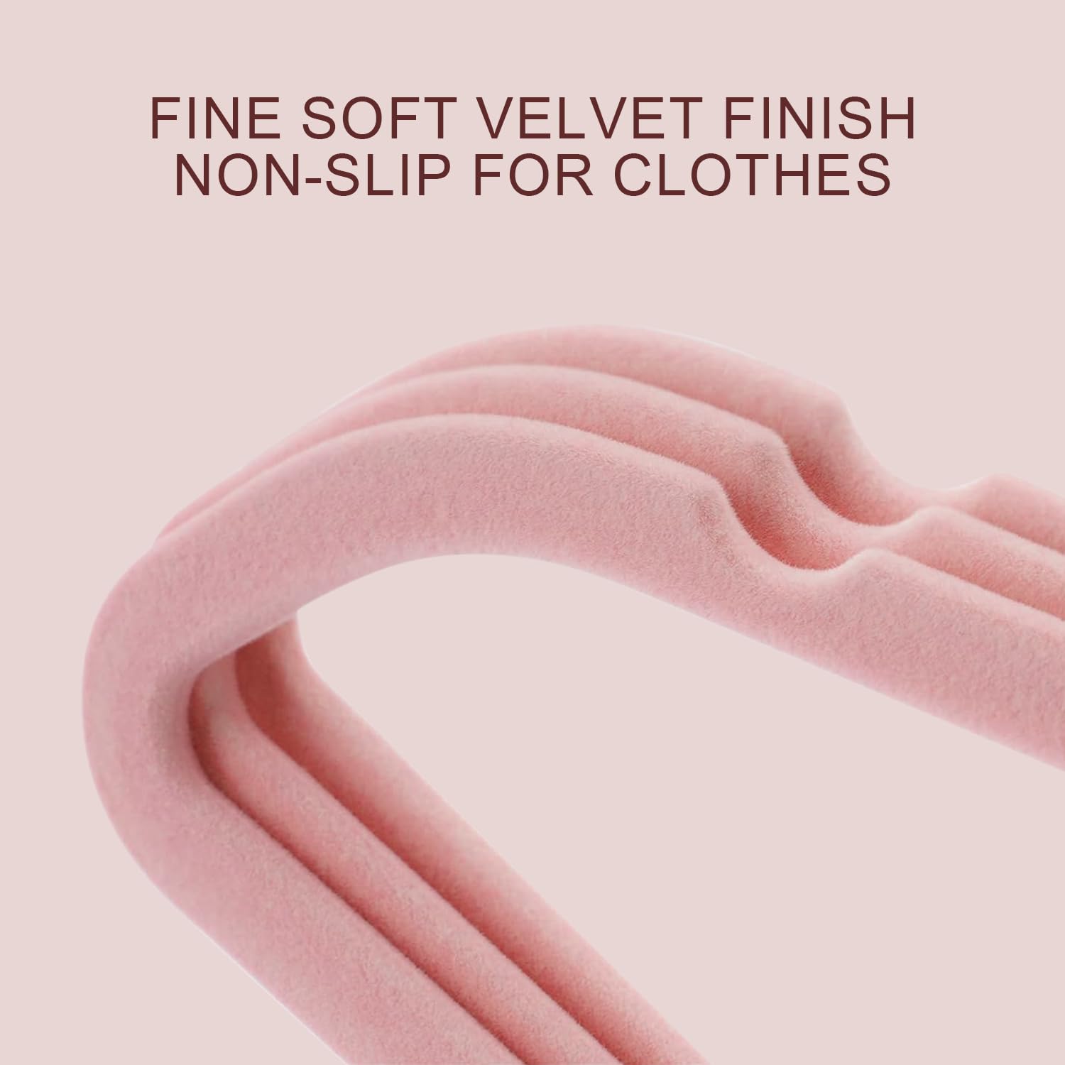 Wellong 36 Packs Velvet Clothes Hangers, 17.3 Inches Non-Slip Skirt Hangers, Sturdy Dresses Hangers With Shoulder Notches, Space