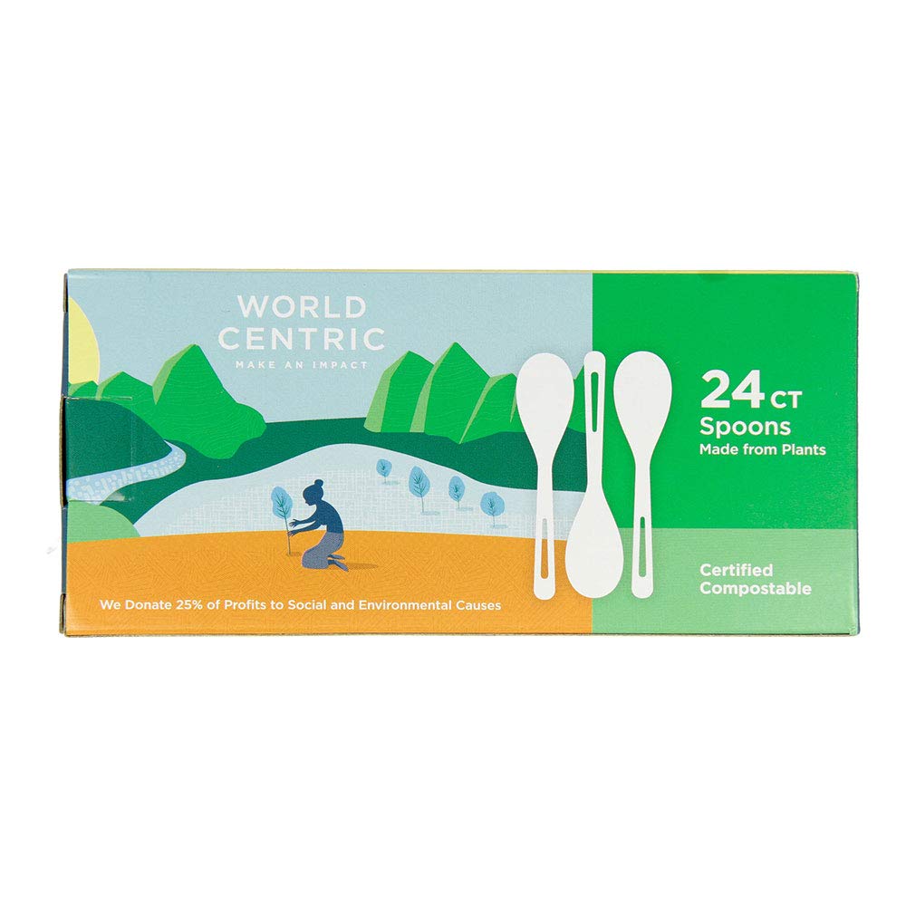 World Centric Corn Starch Spoons, 24-Piece