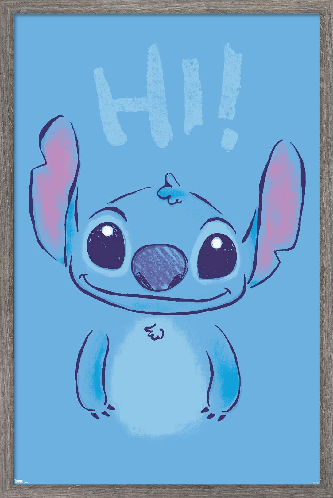 Trends International Disney Lilo And Stitch - Hi Wall Poster, 22.375'' X 34'', Barnwood Framed Version