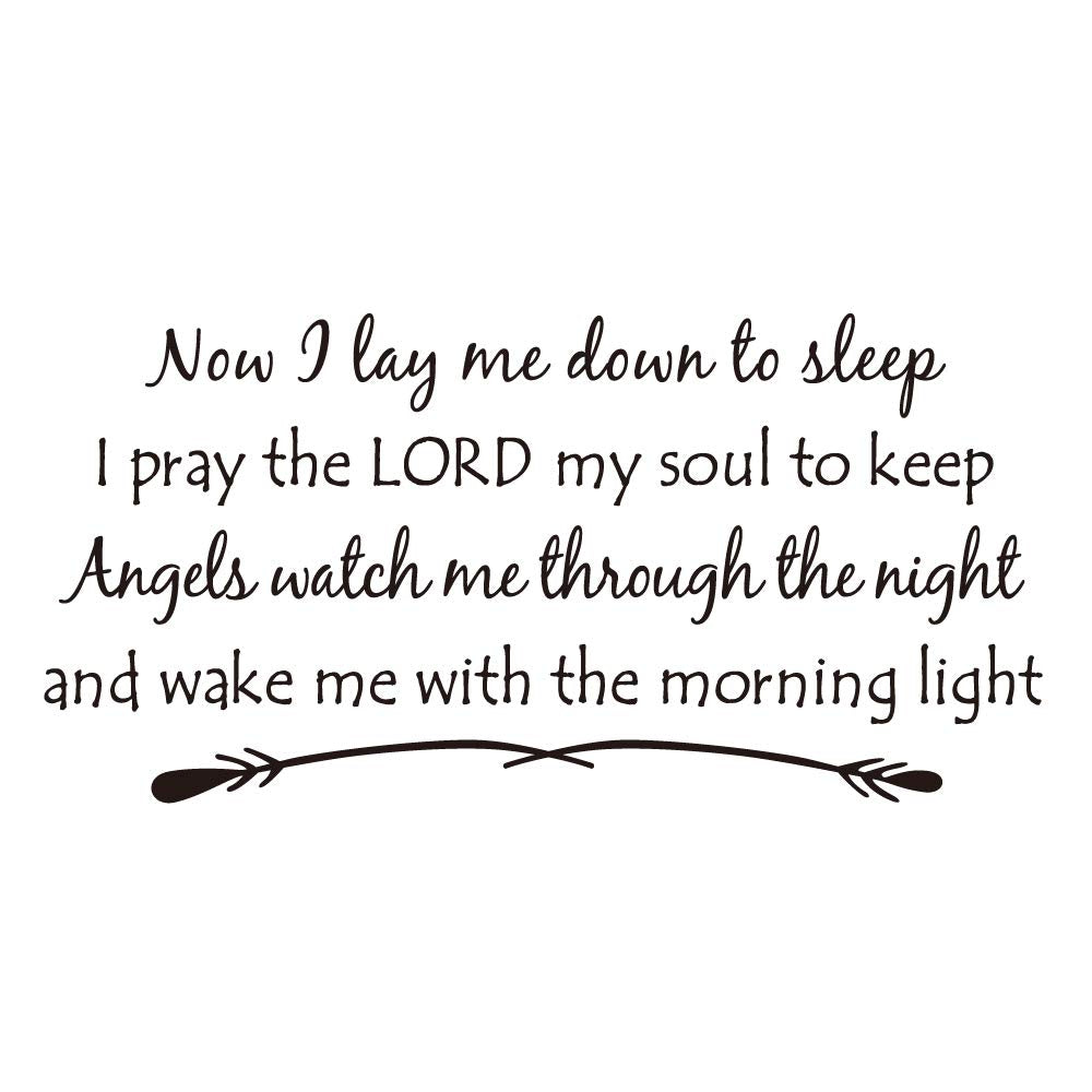 Now I Lay Me Down To Sleep I Pray The Lord My Soul Psalm 4 Vinyl Wall Decal Faith Quotes Home D  Cor Evening Prayer