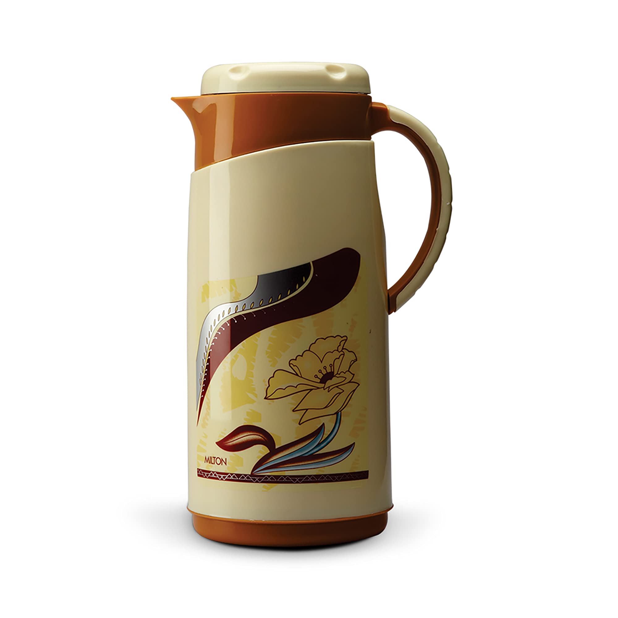 Milton Viva Tuff 1500 Insulated Inner Stainless Steel Jug, 1300 Ml, 1 Piece, Dark Brown | Bpa Free | Hot And Cold | Easy To Carr