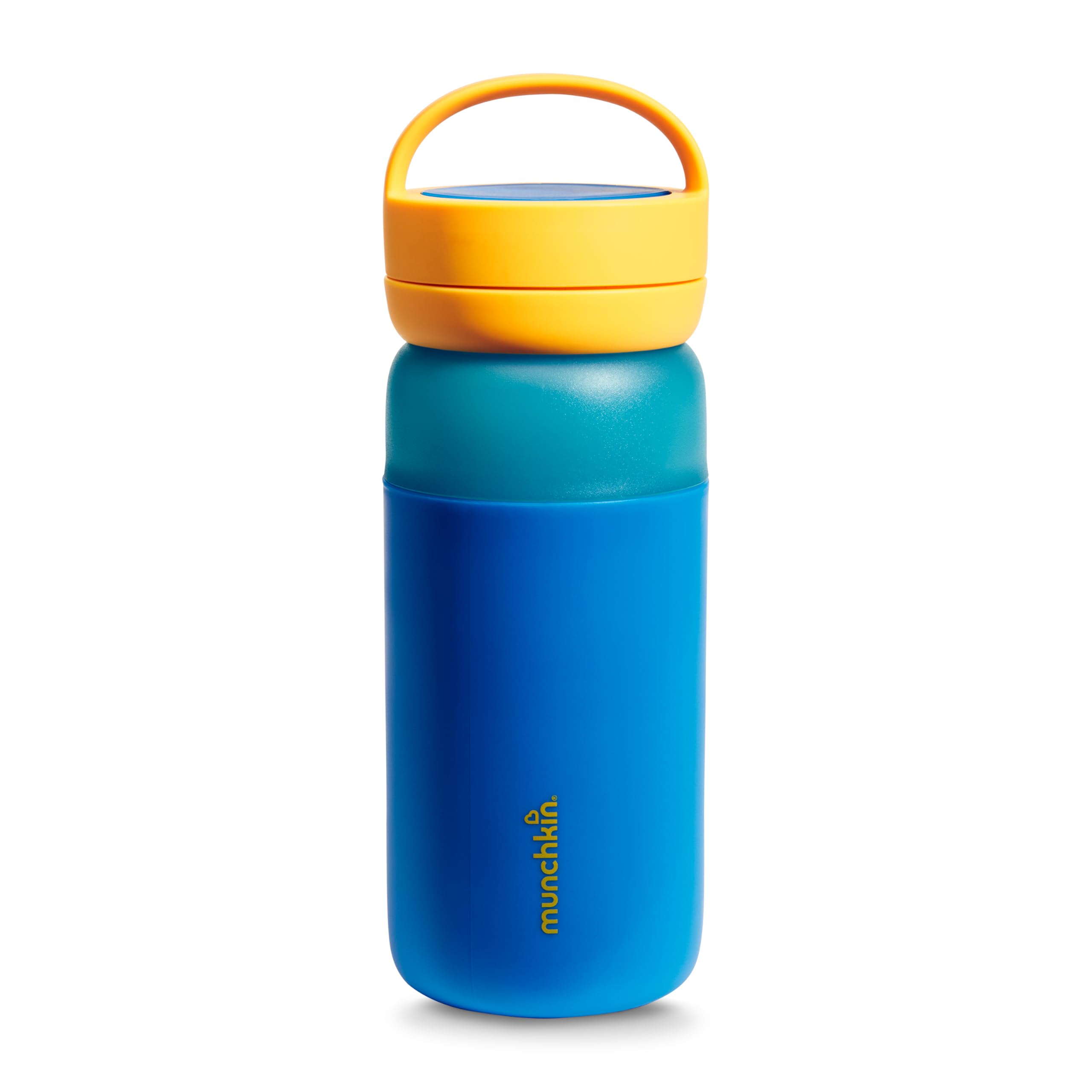 Munchkin Stay Cool Insulated Water Bottle, Toddler Straw Cup, 12oz, Blue