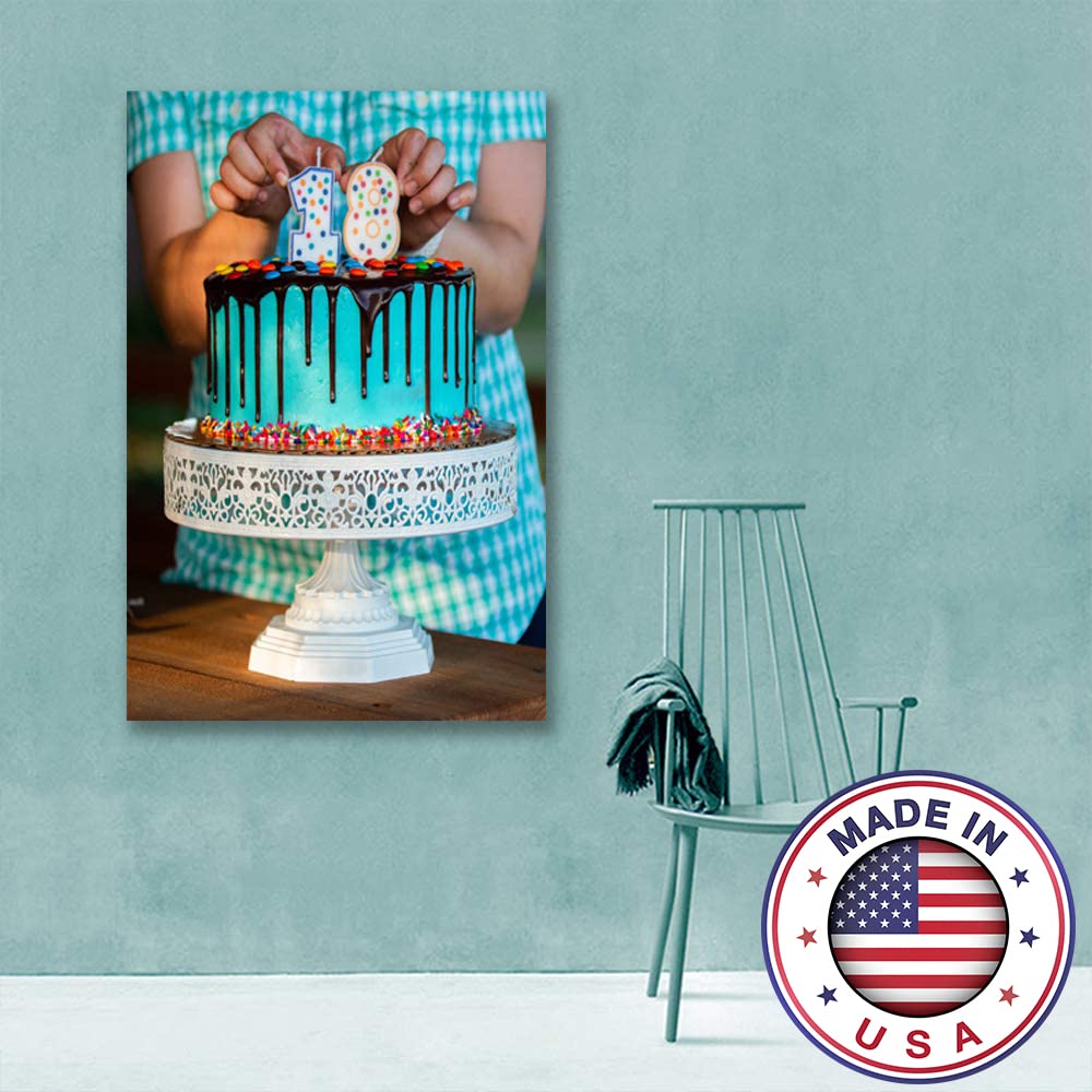 H5Print Custom Canvas Prints Personalized Wall Art With Your Birthday Party Photos/Pictures Digitally Printed - 24X16Inches