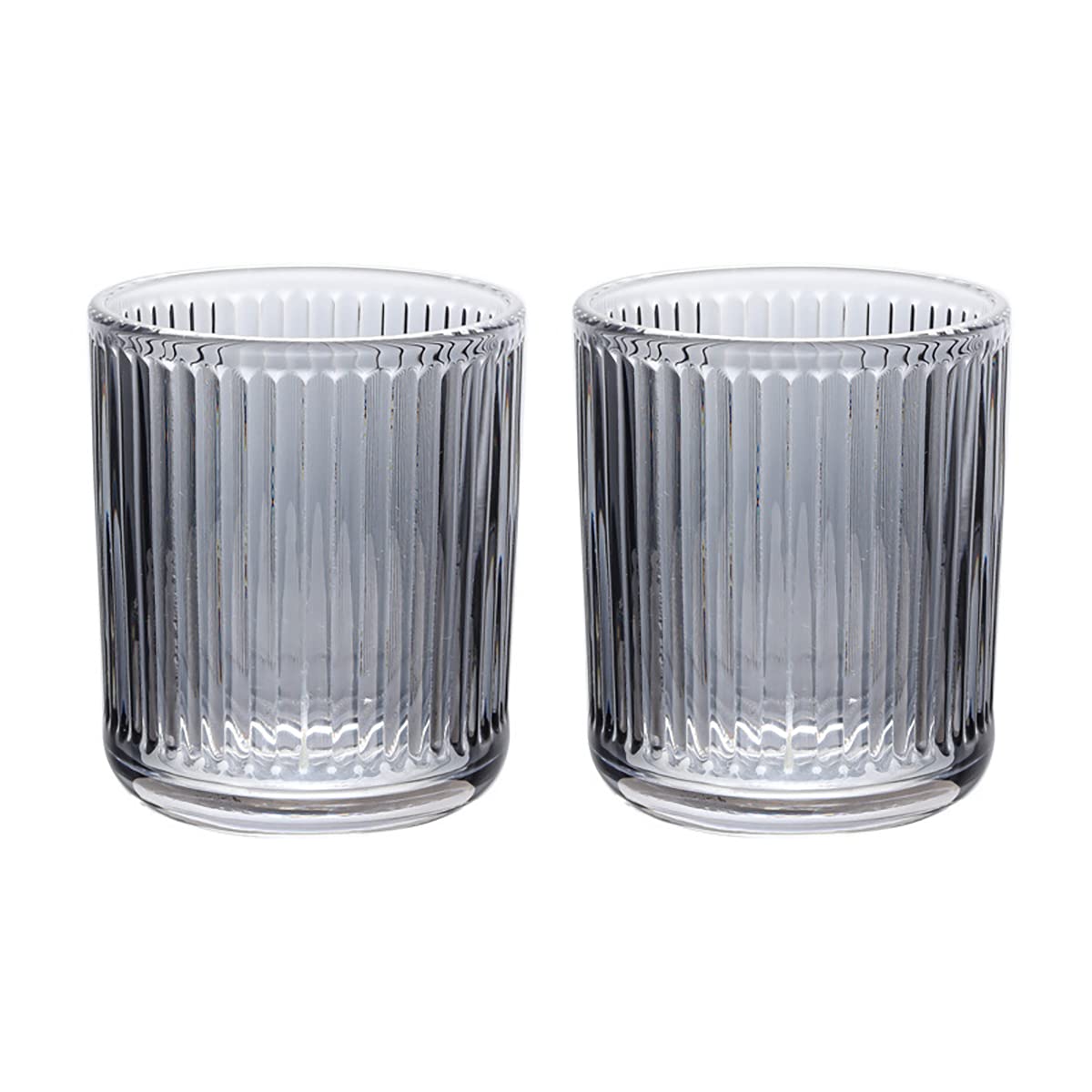 Gaolinci 2 Pcs Glass Tumbler Cup,Toothbrush Holder, Bathroom Cups, 10 Oz