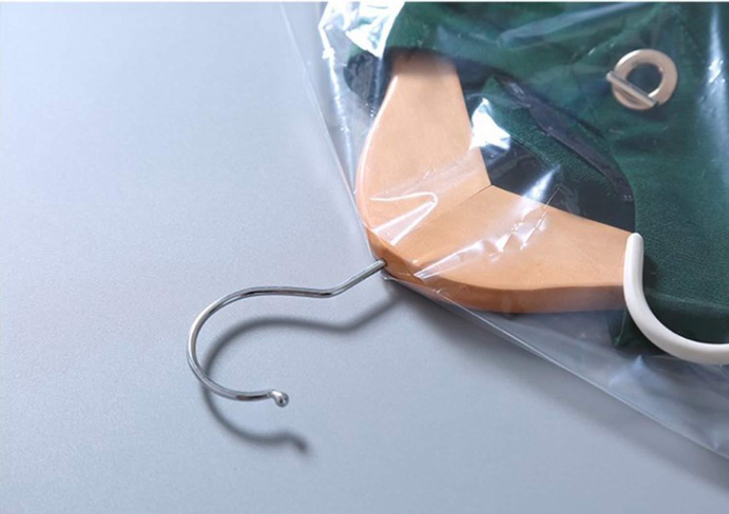 100 PcS Dry cleaner Bags Plastic clear 354 Inches can be Hung Transparent clothes Dust cover