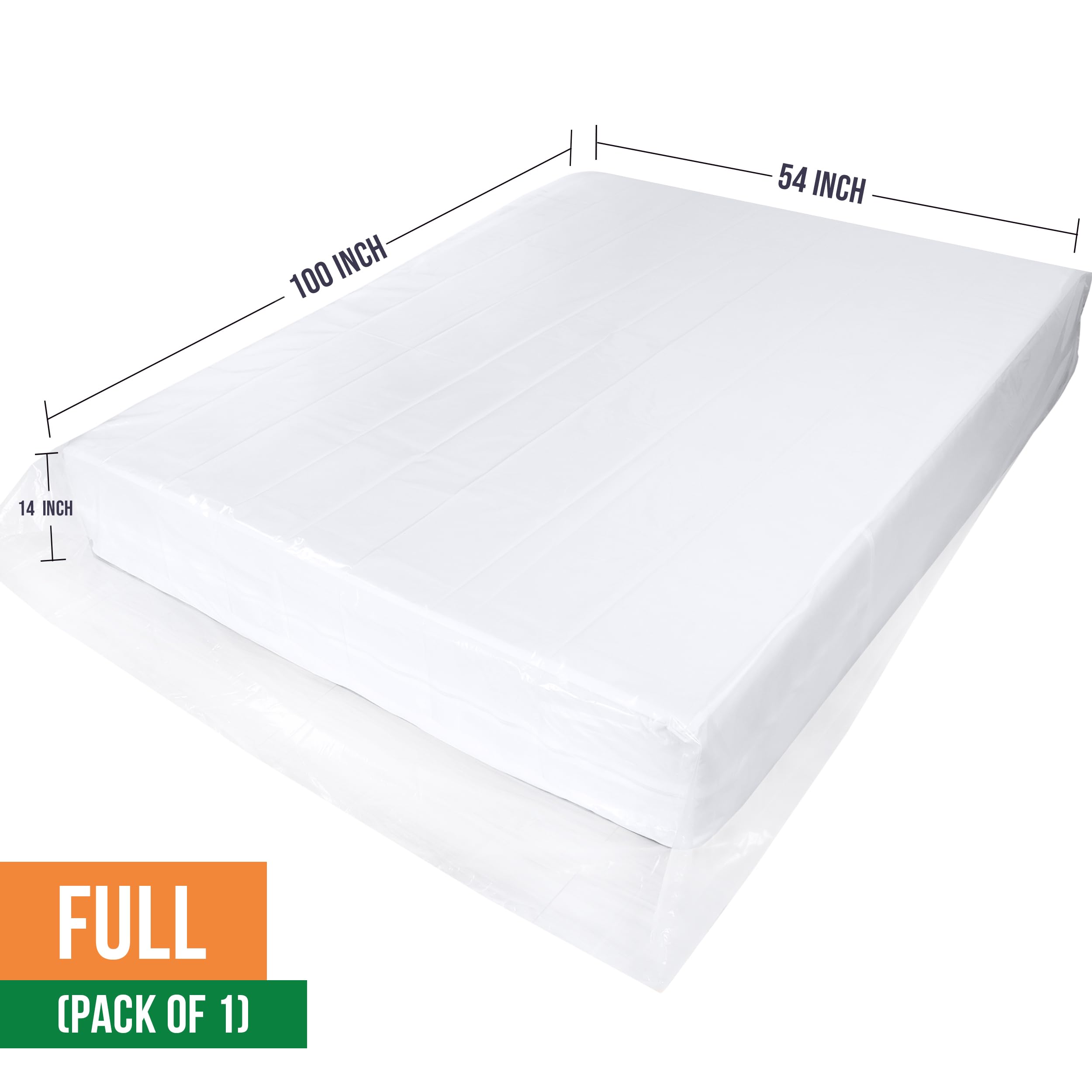 Utopia Home Mattress Bag For Moving Full Size (Pack Of 1), 2 Mil Thick Mattress Storage Bag, Plastic Mattress Cover, Fits Mattre
