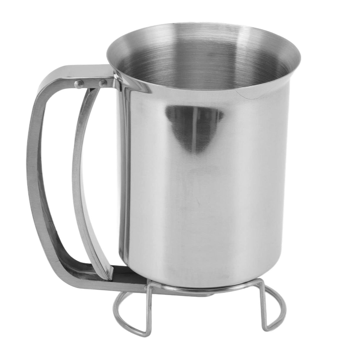 1000Ml Stainless Steel Pancake Batter Dispenser, Handheld Pancake Batter Pourer With Easyflow Spout Squeeze Handle For Cupcakes