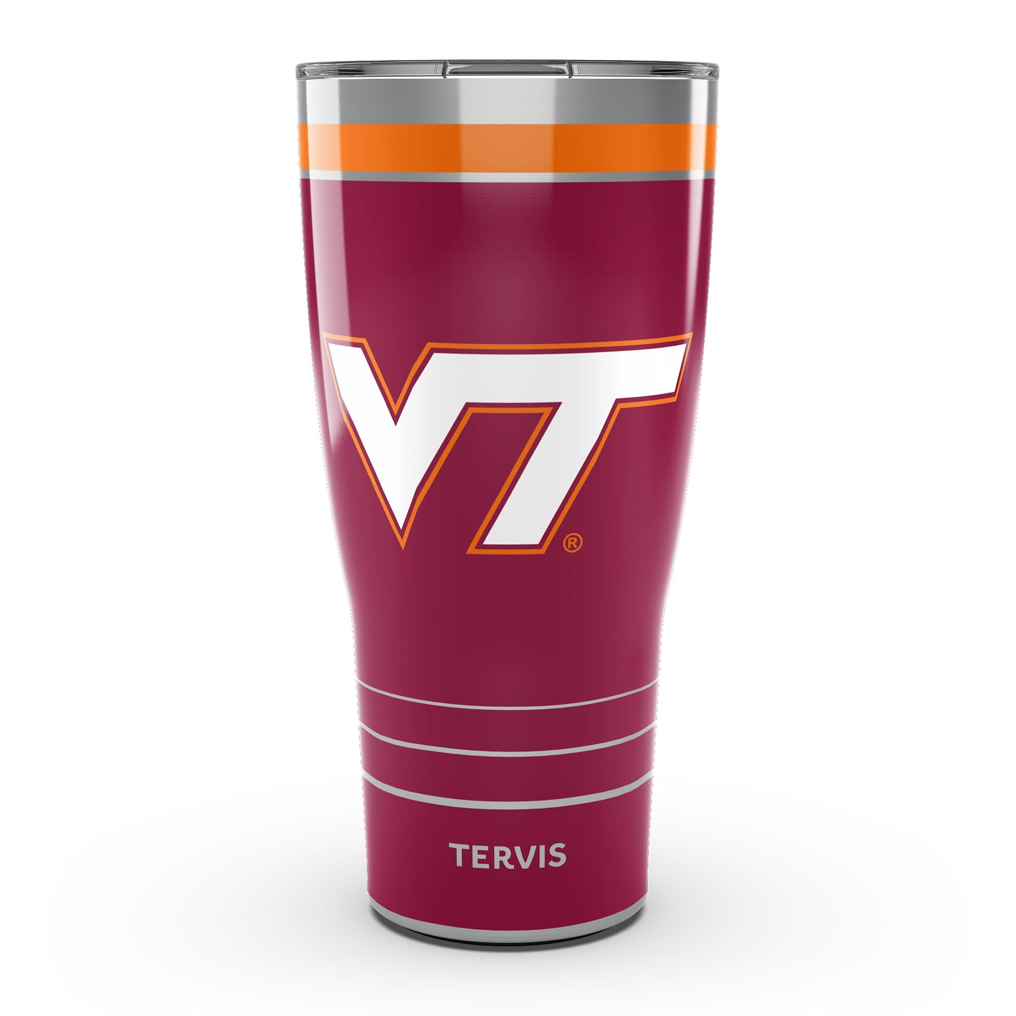 Tervis Traveler Virginia Tech Hokies  MVP Triple Walled Insulated Tumbler Travel Cup Keeps Drinks Cold & Hot, 30oz, Stainless S