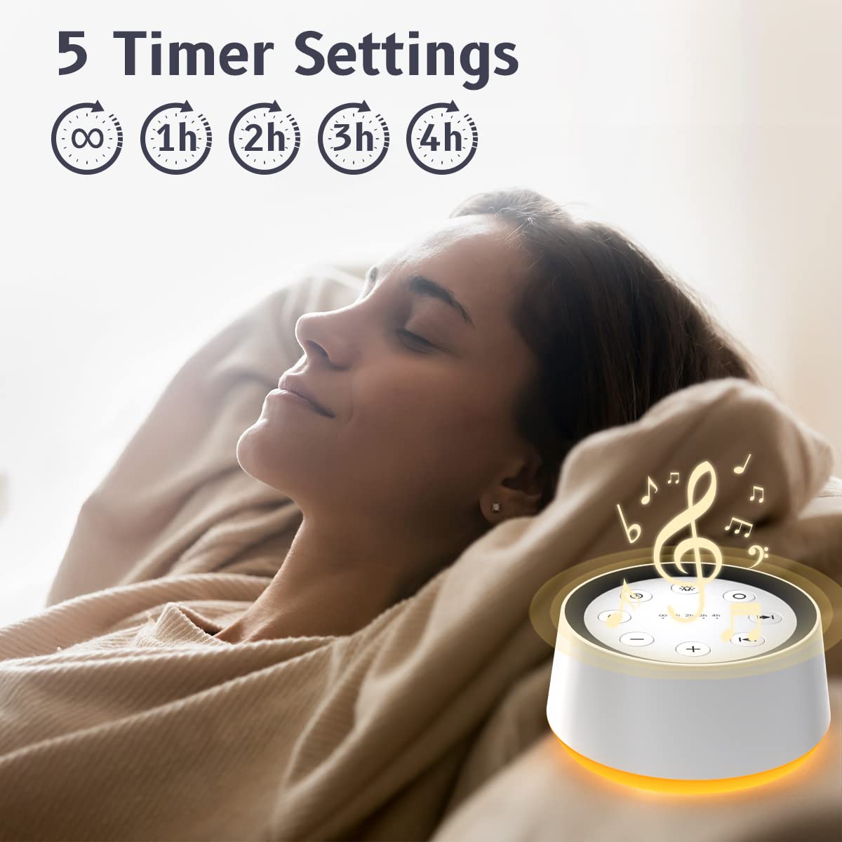 Brown Noise Sound Machine With 30 Soothing Sounds 12 Colors Night Light White Noise Machine For Adults Baby Kids Sleep Machines