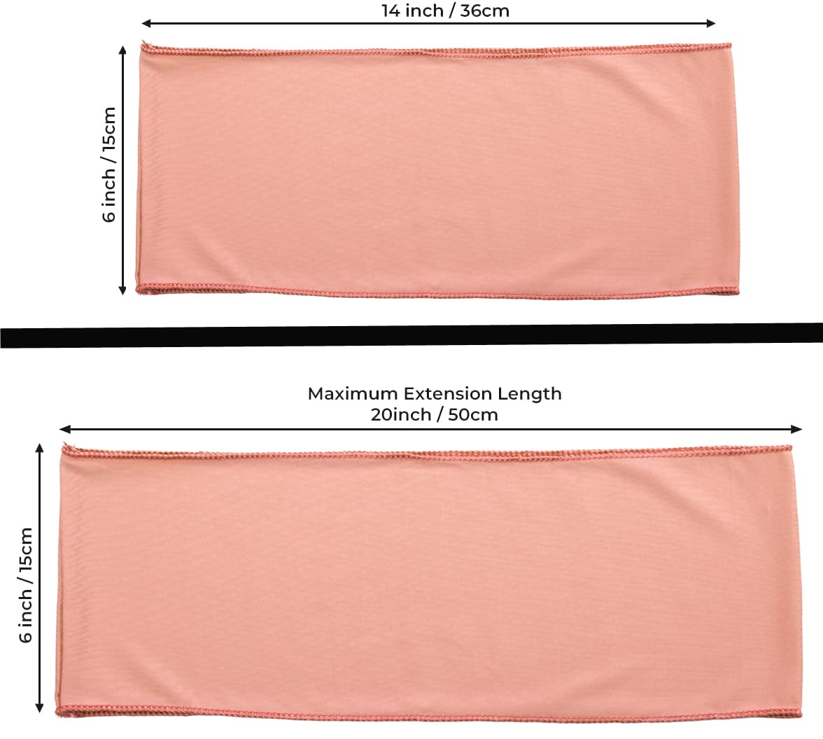 MDS 50 Pack Spandex Chair Sashes Elastic Chair Bands Plain No Buckle - Universal Fit Stretch Bands for Christmas Party, Wedding,