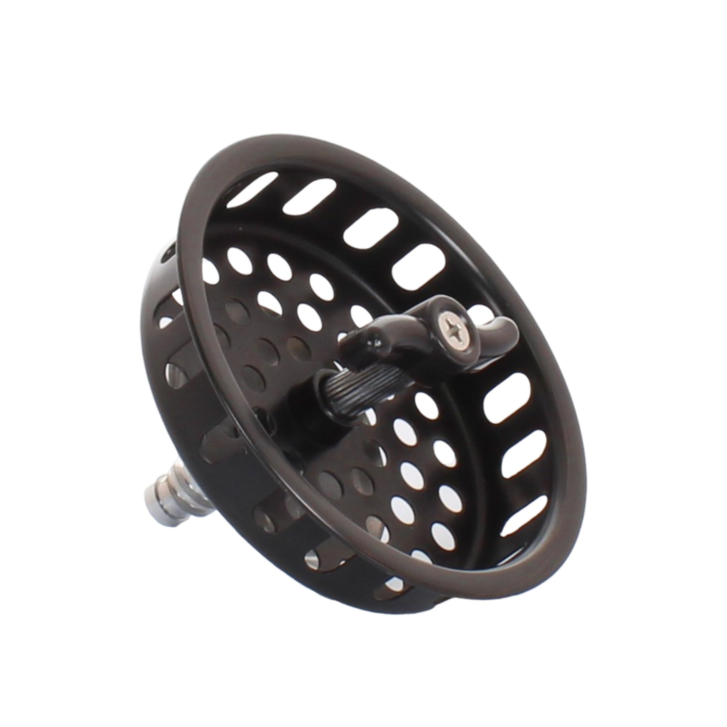 Mr. Scrappy 3.5'' Sink Drain Assembly With Twist Lock Basket Strainer, Solid Brass, Oil Rubbed Bronze
