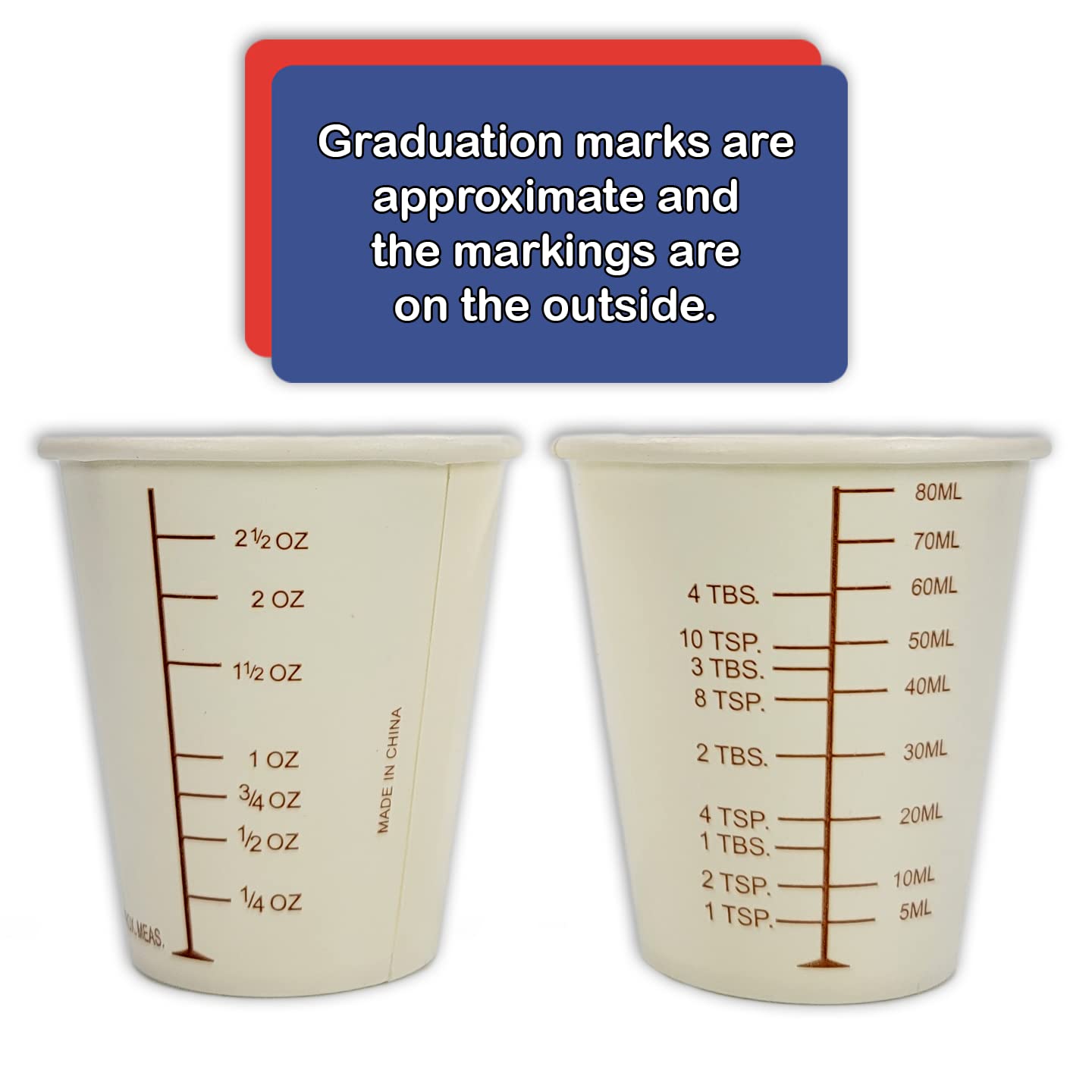 50 3Oz Coated Paper Graduated Cups For Mixing Paint, Stain, Epoxy, Resin By Netsellsit; Disposable, Recyleable, From Renewable R