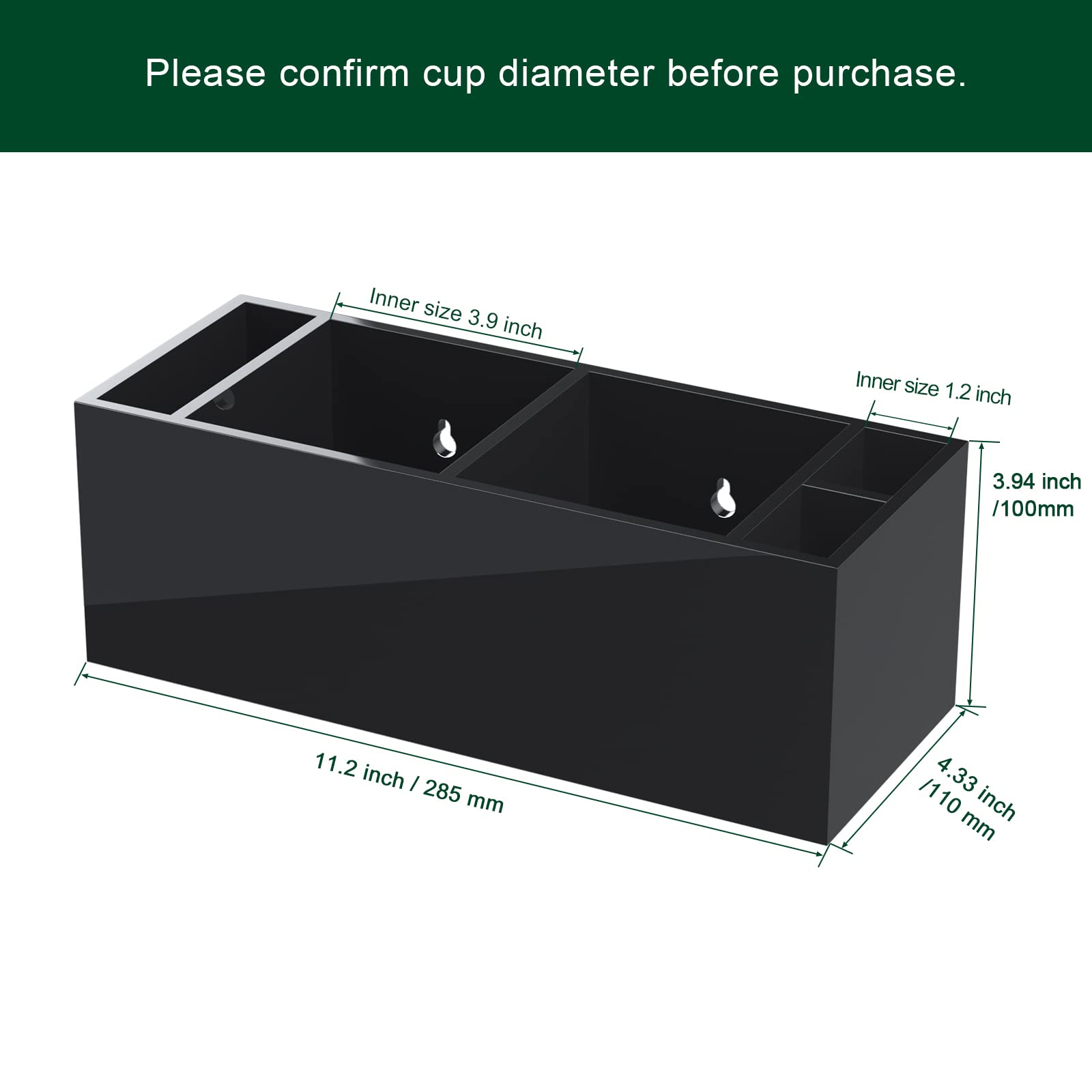 Bosscasa Double Cup Holder With Marker Slot, Party Cup Dispenser Acrylic Cup Organizer Mark Your Cup And Drink Up Caddy Modern B