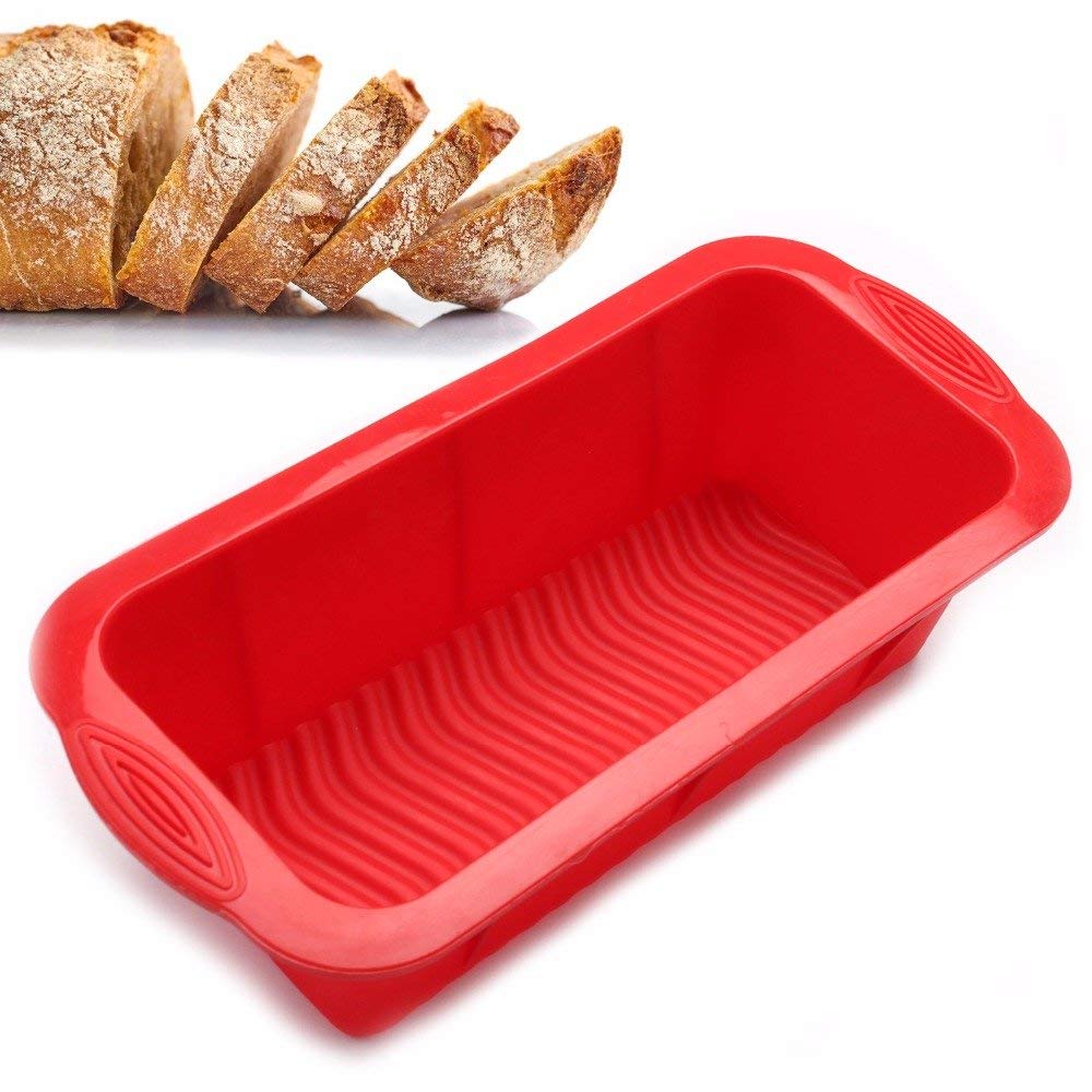 Popblossom Set Of Two Nonstick Loaf Pan For Homemade Bread Making,Soap, Fudge, Meatloaf And More (2 Pack Bread Mold)