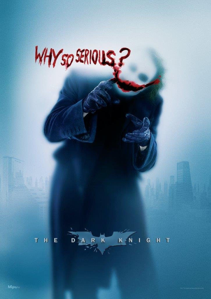 MIGHTYPRINT DC Comics - The Dark Knight - Joker - Why So Serious - Heath Ledger - Durable 17 x 24 Wall Art - NOT Made of Paper -