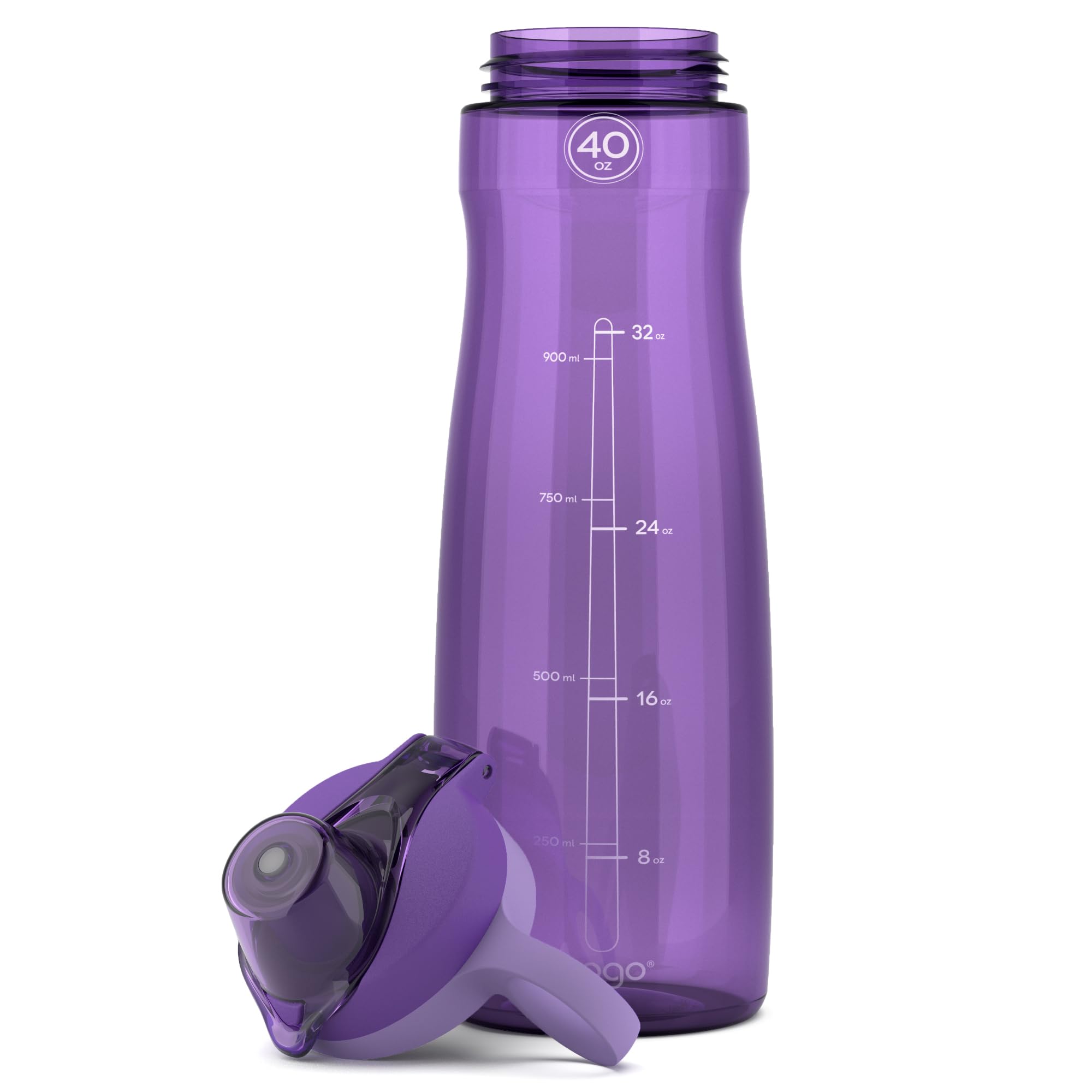 Pogo BPA-Free Tritan Plastic Water Bottle with Chug Lid  40 Oz  Purple