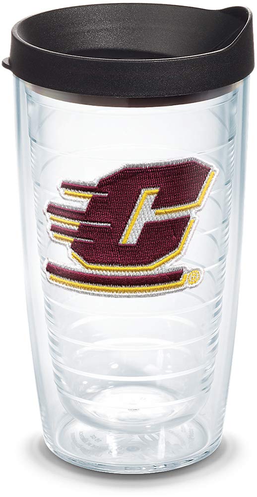 Tervis Made In Usa Double Walled Central Michigan University Chippewas Insulated Tumbler Cup Keeps Drinks Cold & Hot, 16Oz, Embl