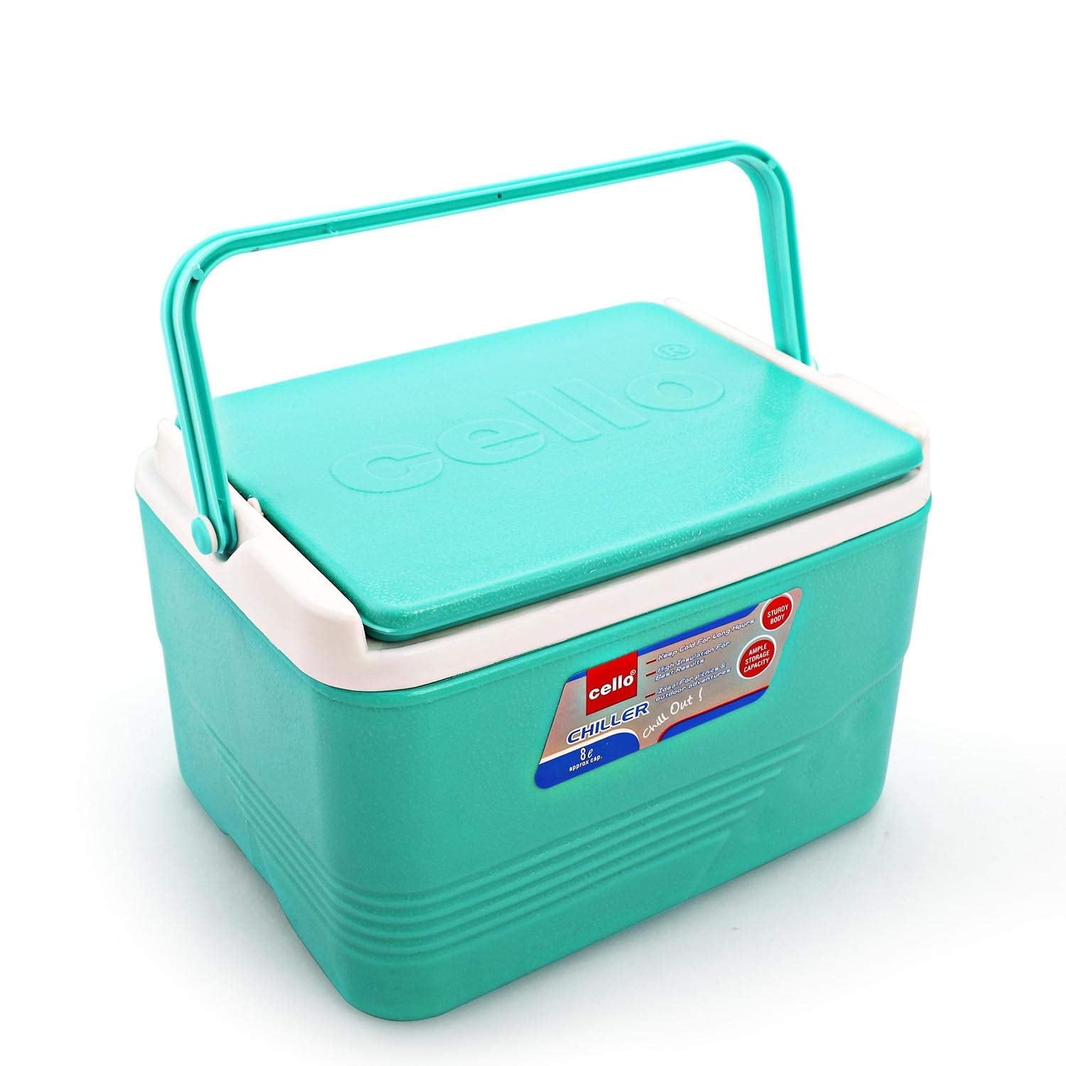 Cello Chiller Ice Packs | Standard Size For Travel Party Bar Ice Cubes | Cold Drinks | Medical Purpose | 8 Litres, Green