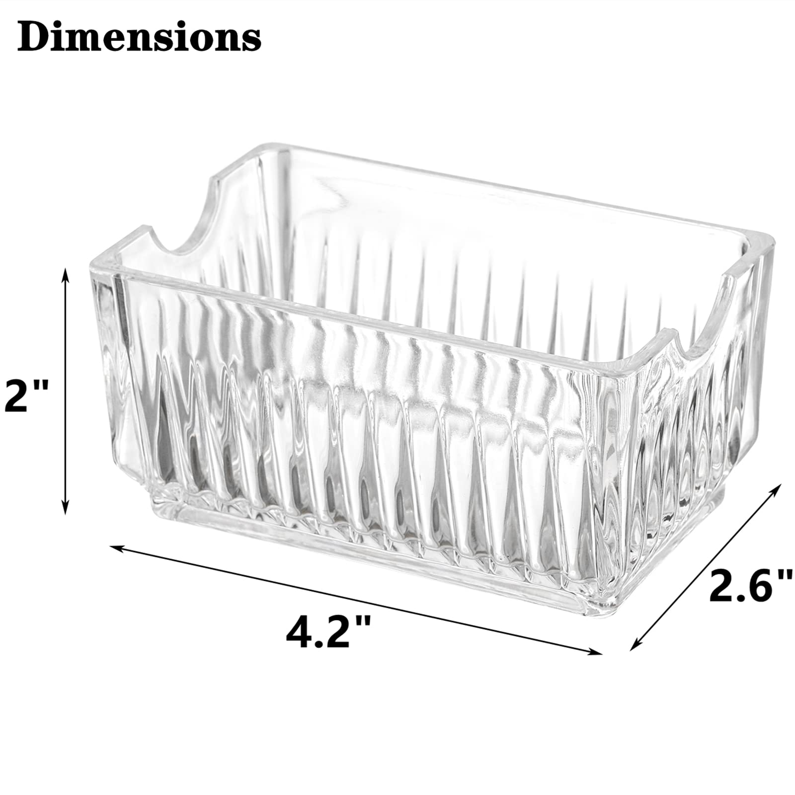 Deayou 6-Pack Sugar Packet Holder, Acrylic Sugar Bag Holder For Coffee Bar, Cabinet, Sweetener