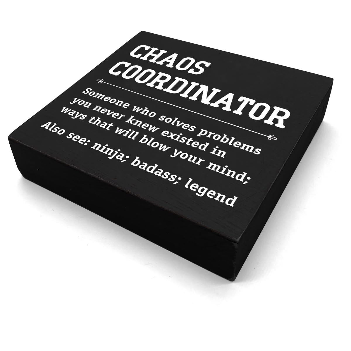HTBIG Chaos Coordinator Thank You Gifts Office Decor Funny Motivational Desk Decor Gifts for Coworkers Boss Manager Appreciation