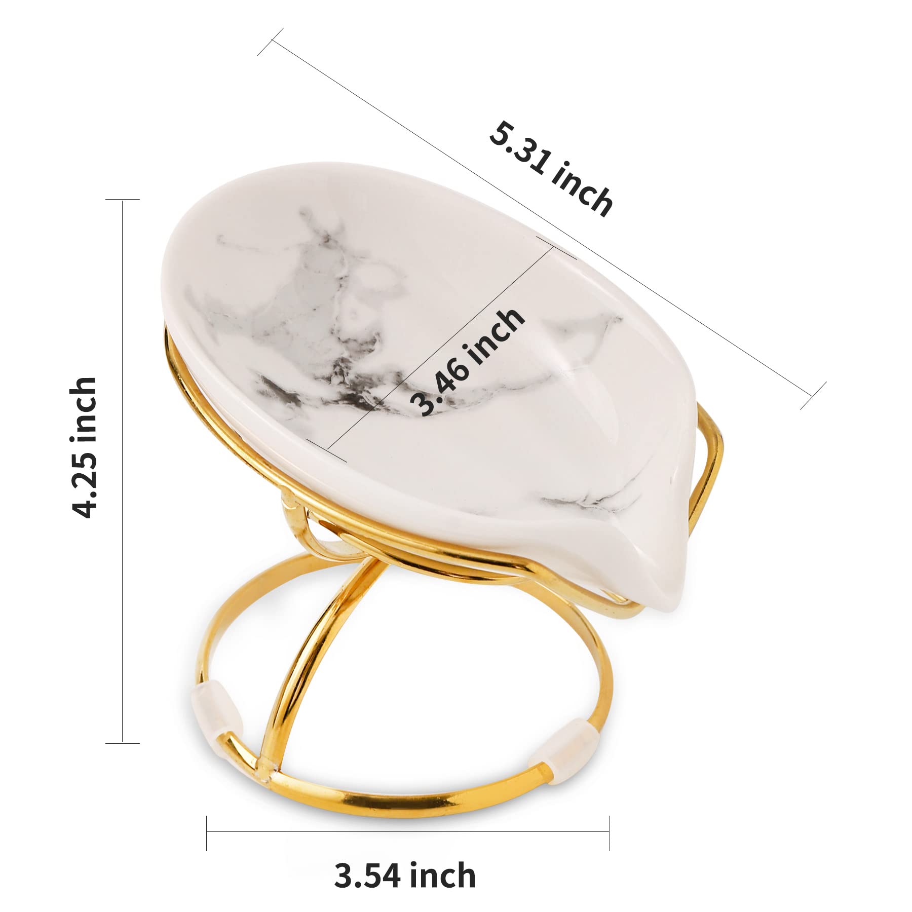 Dobbyby Leaf-Shaped Ceramic Soap Dish With Drain, Soap Holder, Soap Saver, Soap Tray, Bar Soap Holder, Easy Cleaning, For Shower