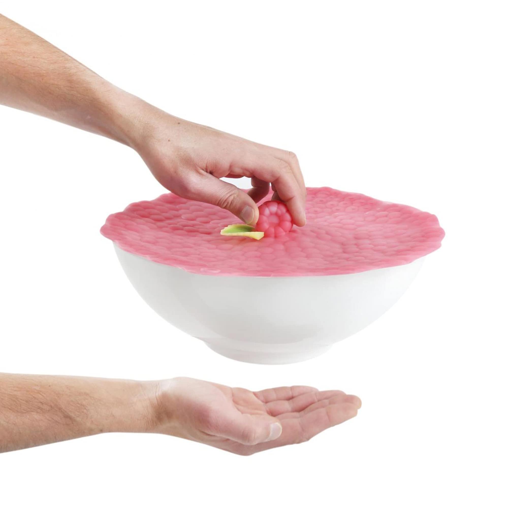 Charles Viancin - Raspberry Silicone Lid For Food Storage And Cooking - 11''/28Cm - Airtight Seal On Any Smooth Rim Surface - Bp