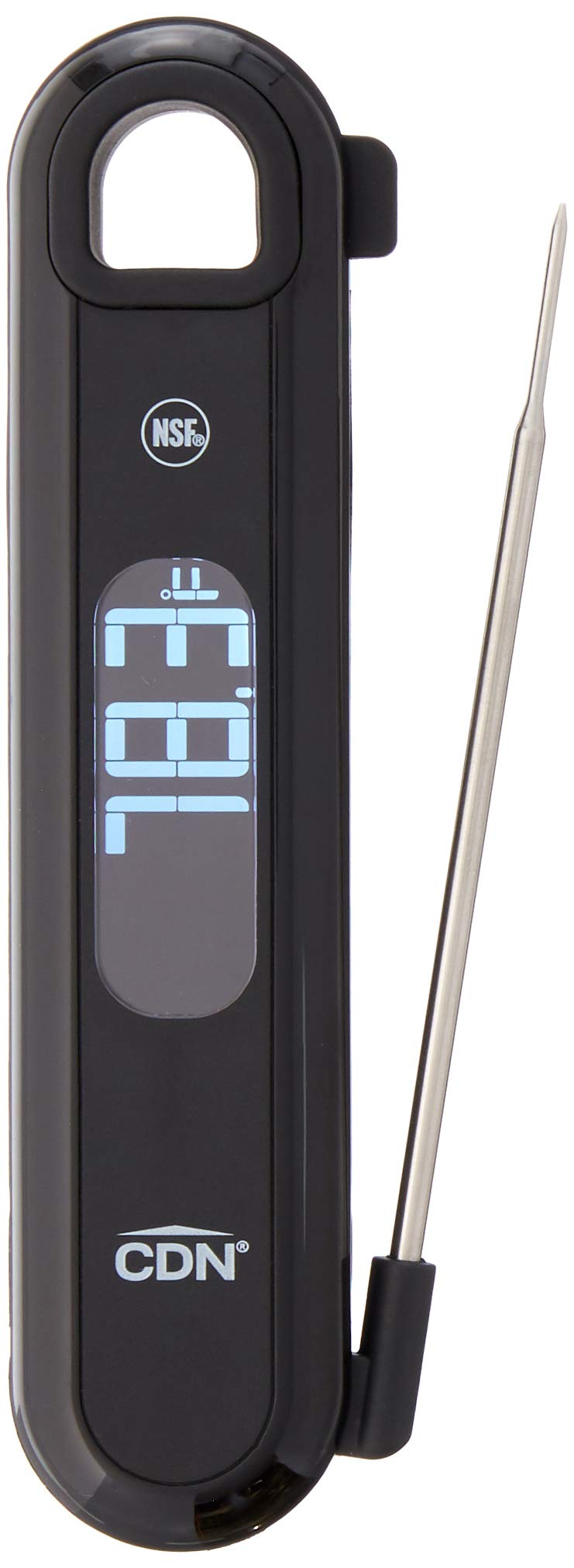 Cdn Dtf572 Proaccurate Digital Thermometer - Folding Thermocouple Thermometer - Backlit Easy To Read Display - Stainless Steel T