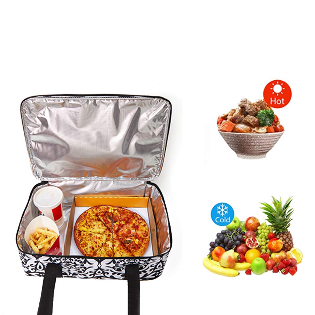 Fatolxx Insulated Casserole Dish Carrier Bag - Food Carriers For Hot Or Cold Travel Potluck Parties,Picnic,Cookouts,Beach(Black