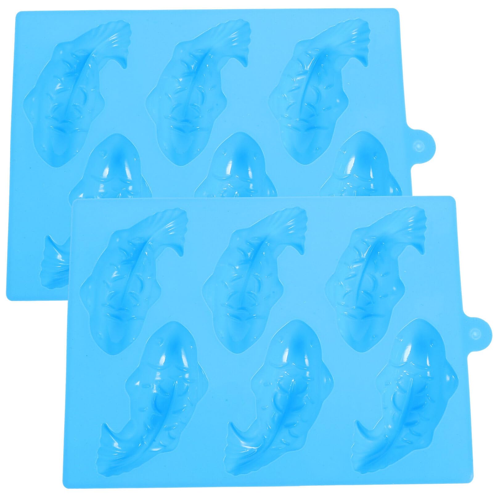 Kichvoe 2Pcs Carp Silicone Cake Molds Fish Silicone Mold for Baking Chocolate Candy Jelly Fondant Ice Cubes 9.44 X 6.45 X 0.94 i
