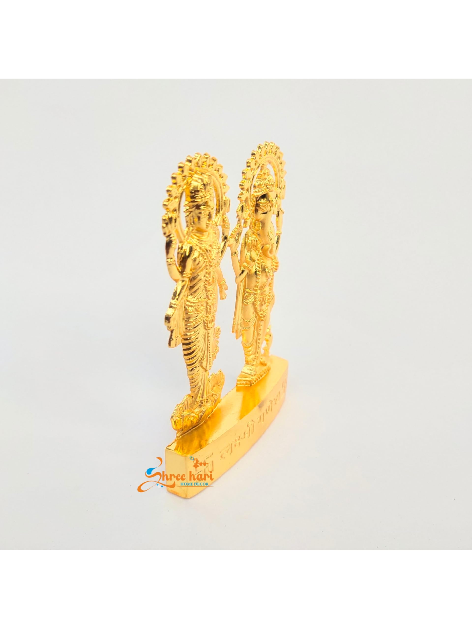 Shree Hari Home Decor Handicraft Metal Laxmi Ganesha Pujan Set Auspicious Indian Art Statues Idol For Car Dashboard Mandir Pooja