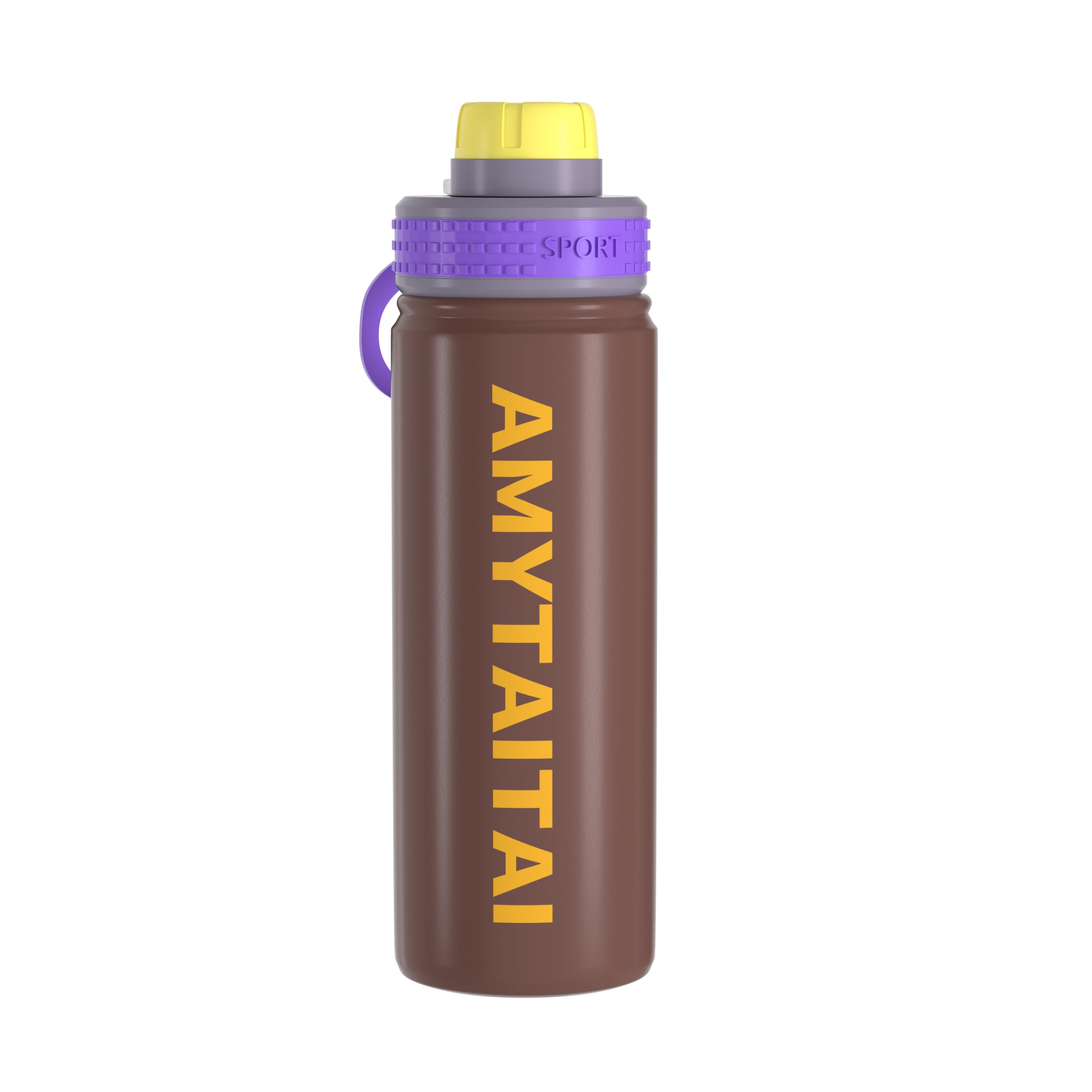 AMYTAITAI 18/8 Stainless Steel Insulated Water Bottle 20oz Brown